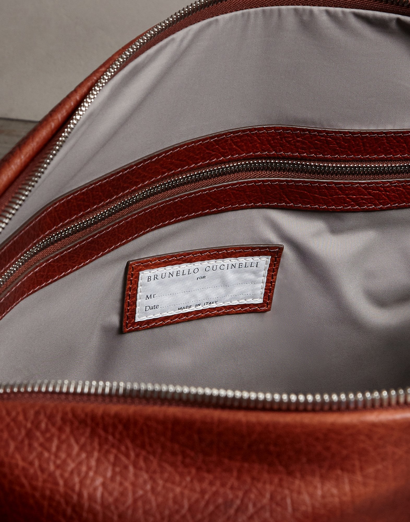 Leisure Bag Cognac Man 3 - Brunello Cucinelli