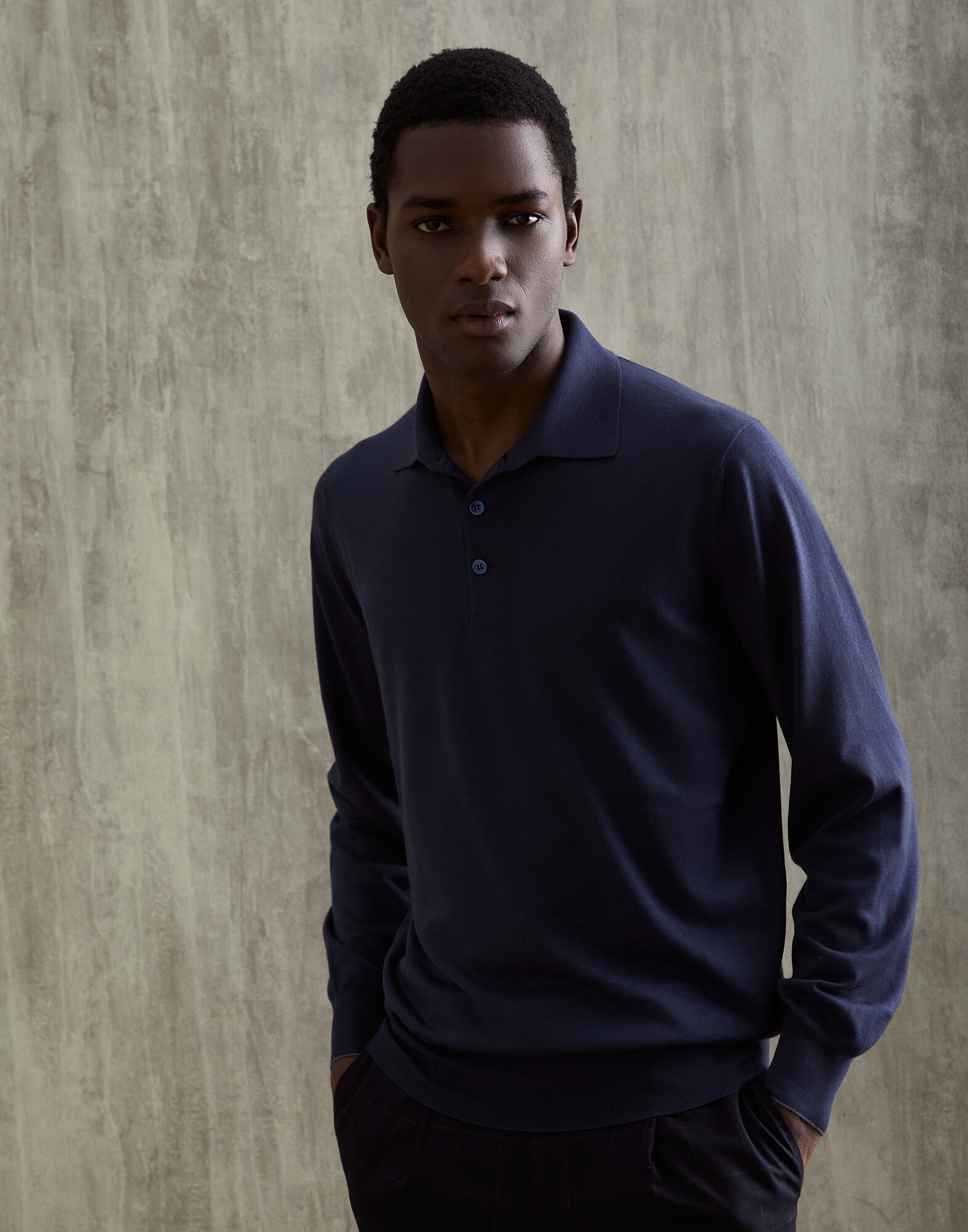 cashmere polo style sweater