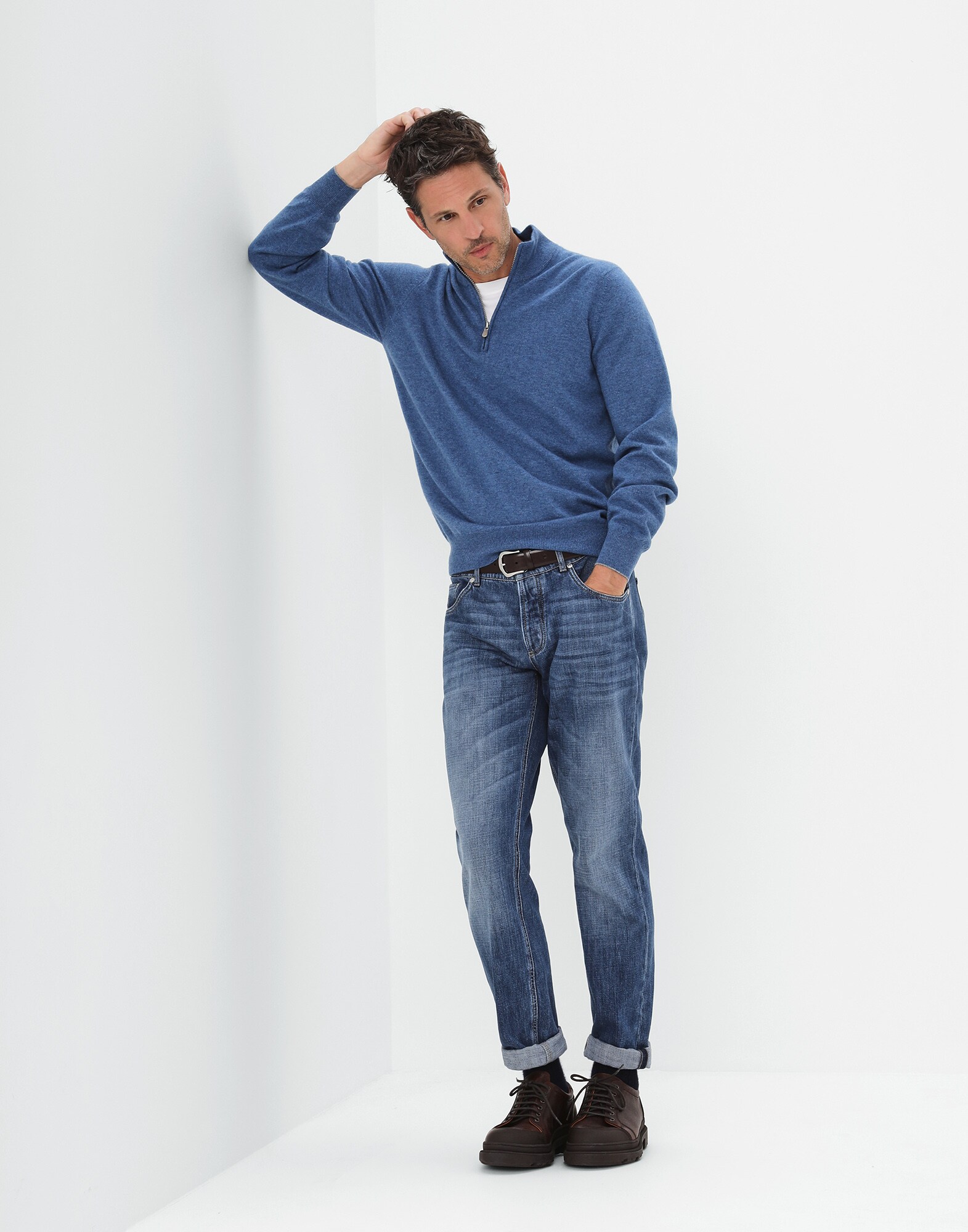 High Neck Sweater Waves Man 3 - Brunello Cucinelli