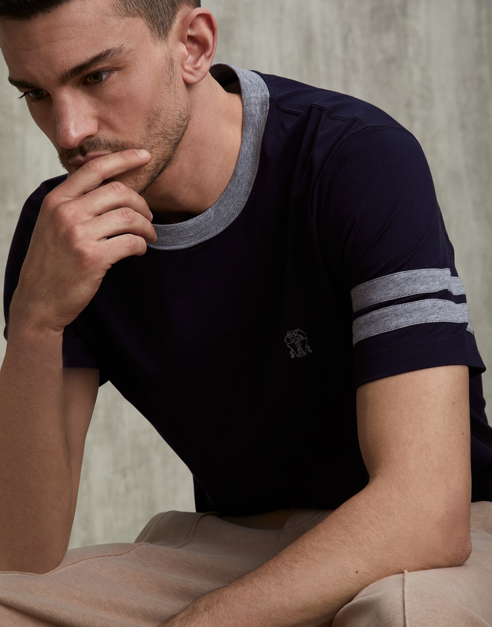 Tee-shirt coupe slim Cobalt Homme - Brunello Cucinelli