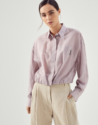 Cotton and silk shirt Lavender Woman -
                        Brunello Cucinelli
                    
