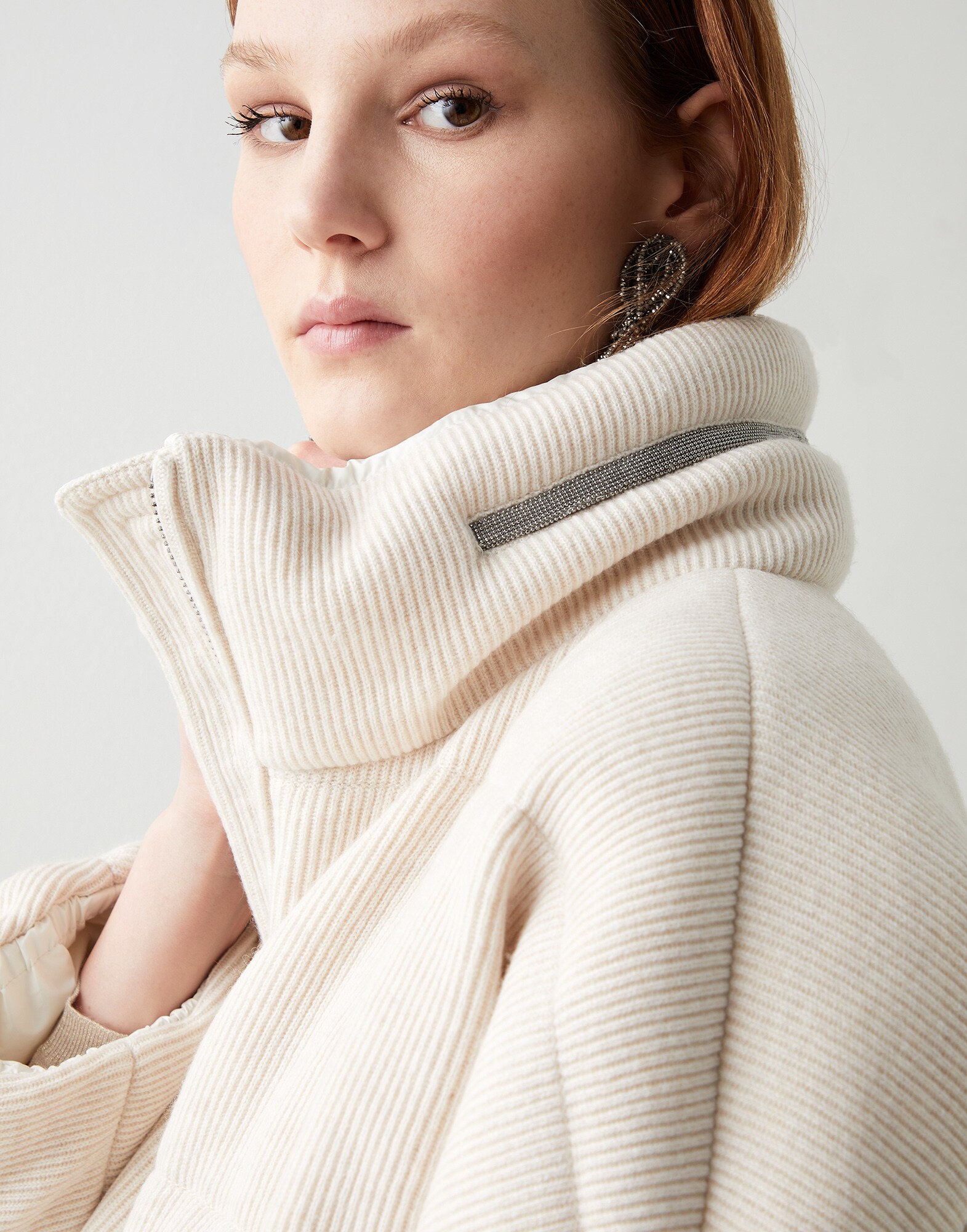 Knit Down Jacket - Detail view