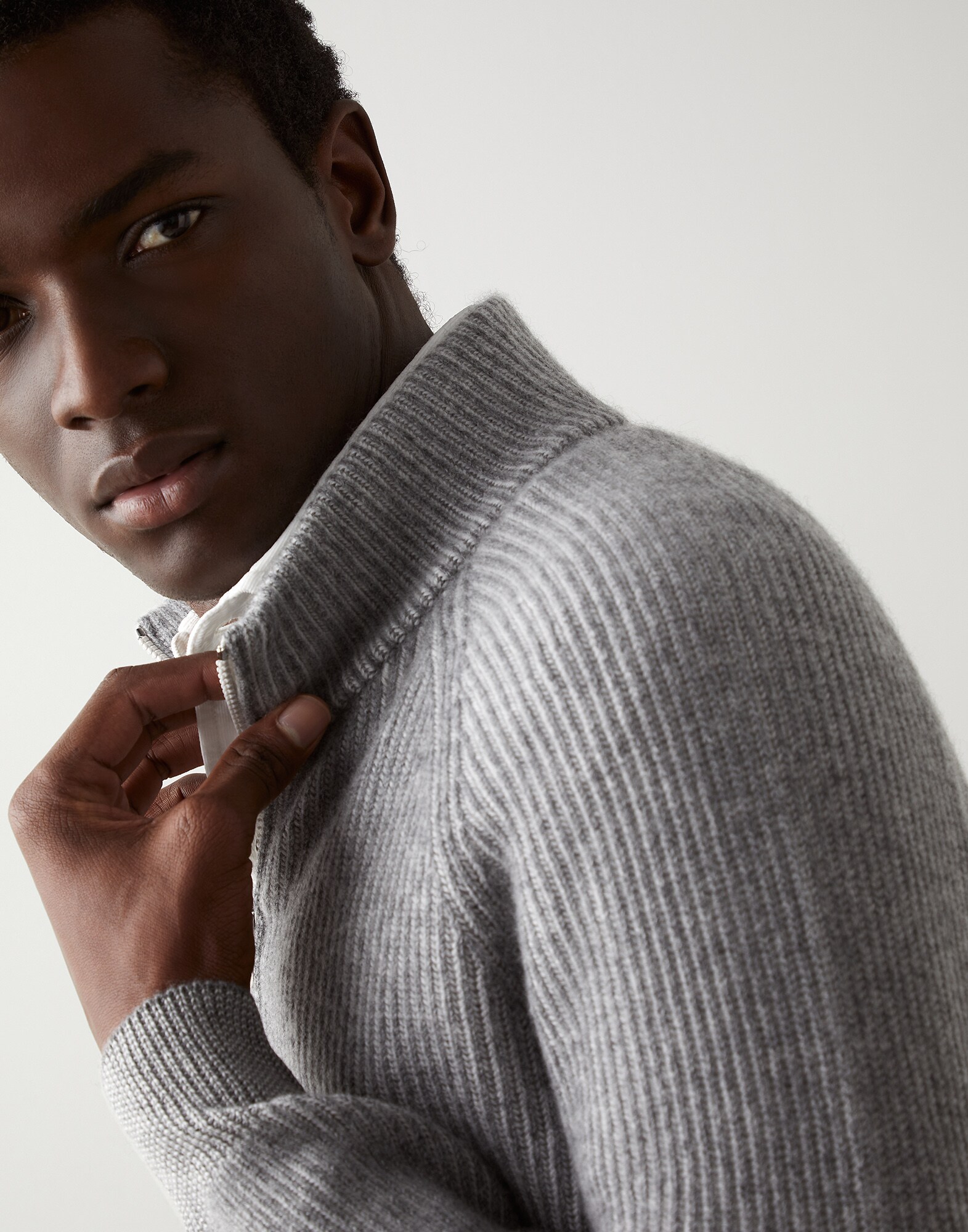 Zip-front Cardigan - Detail view
