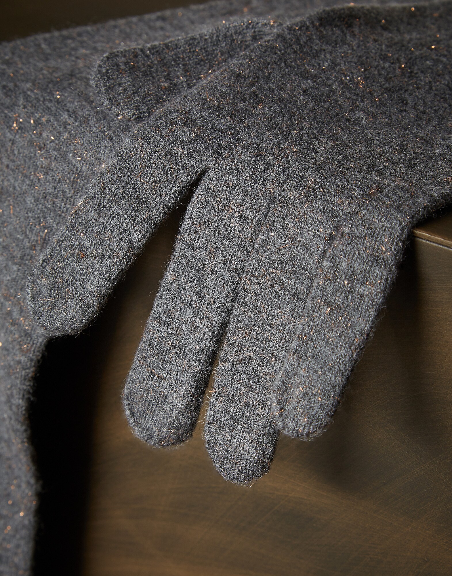 Gloves Medium Grey Woman 1 - Brunello Cucinelli