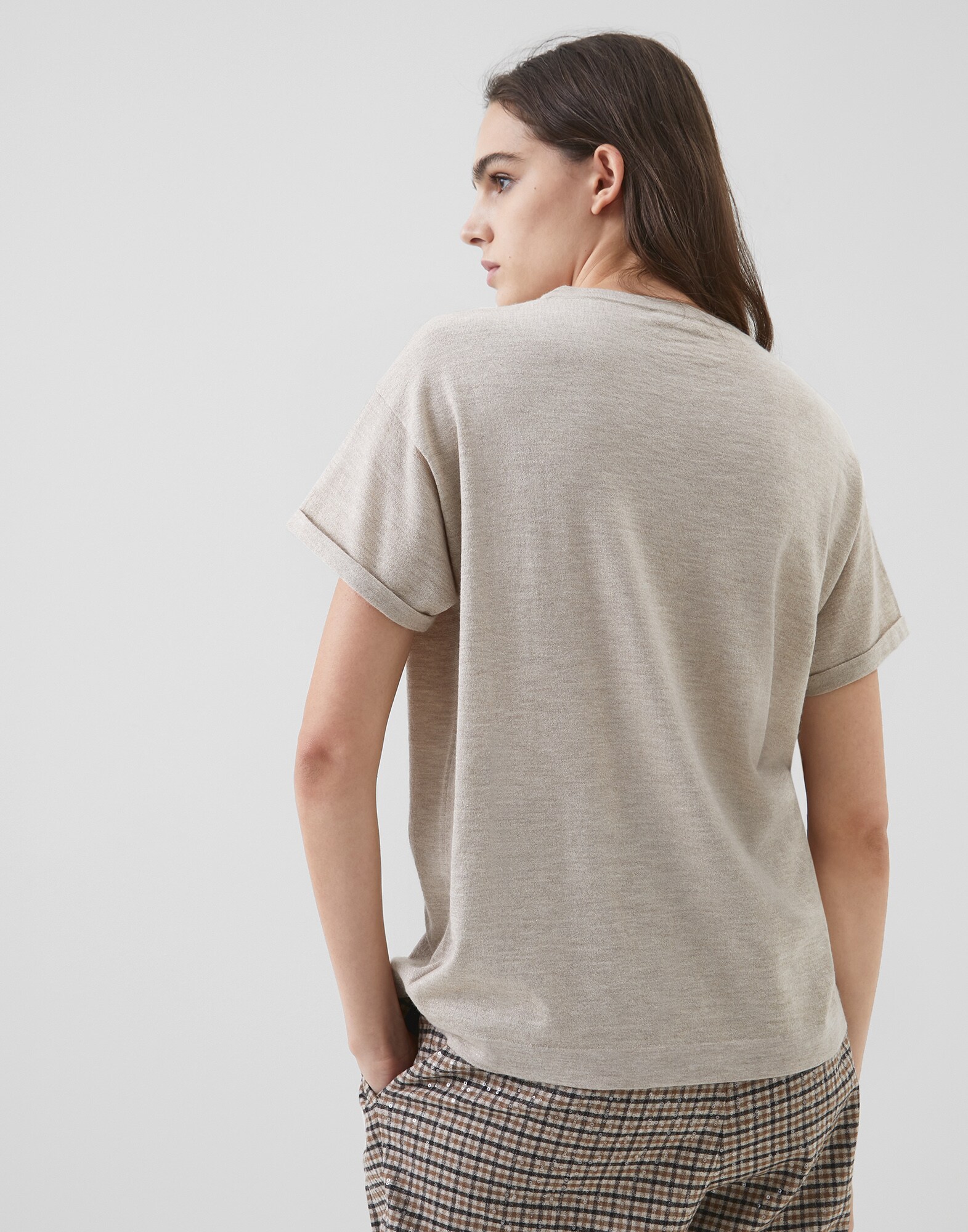 Pullover mit Rundhalsausschnitt - Rückansicht