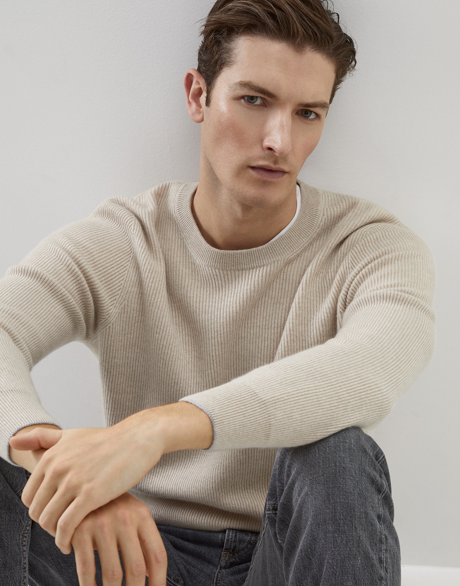 English Rib knit sweater (221M2229510) for Man | Brunello Cucinelli