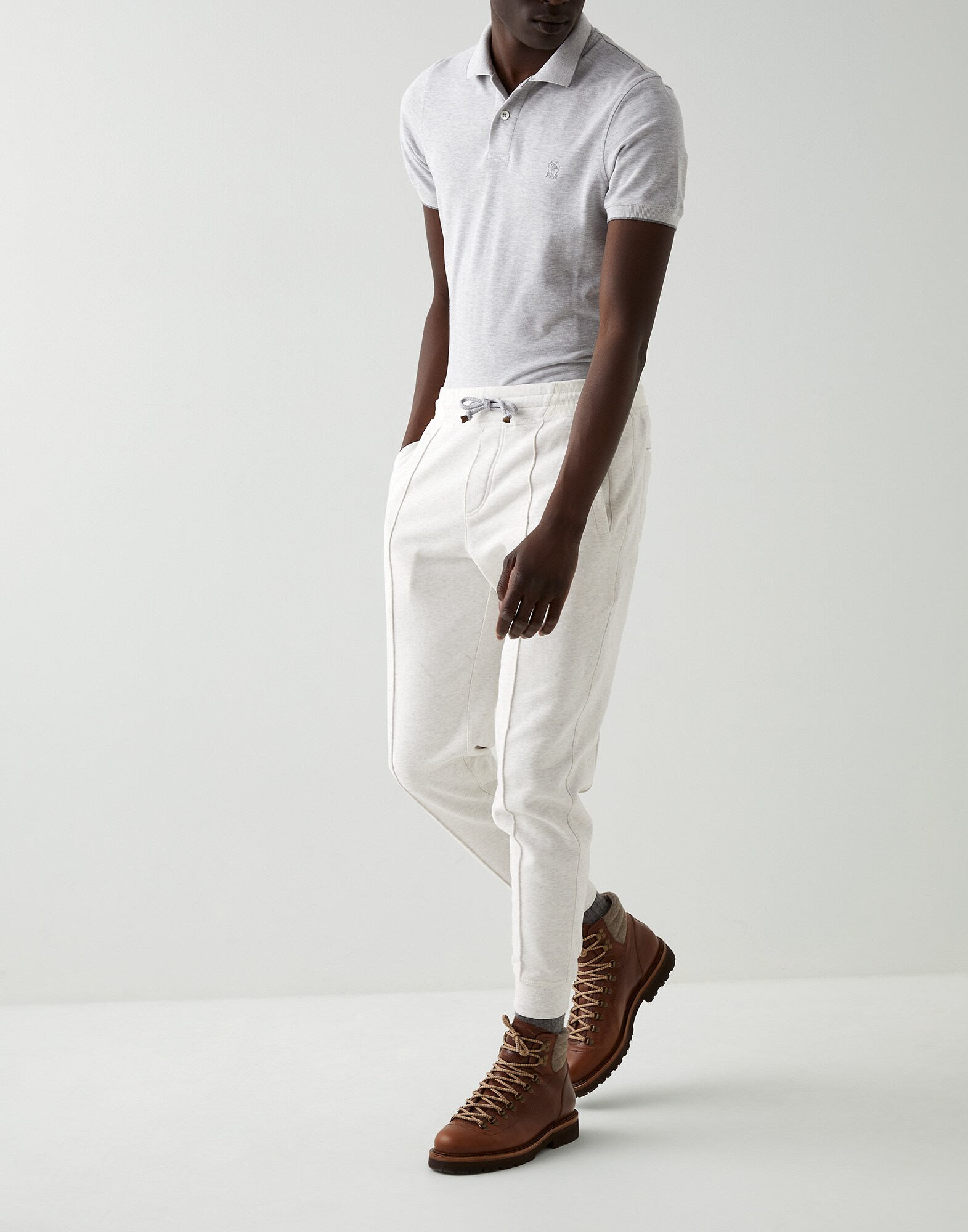 Trousers with crête Travertine Man - Brunello Cucinelli