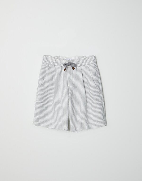 Bermudas de lino Blanco Niño - Brunello Cucinelli