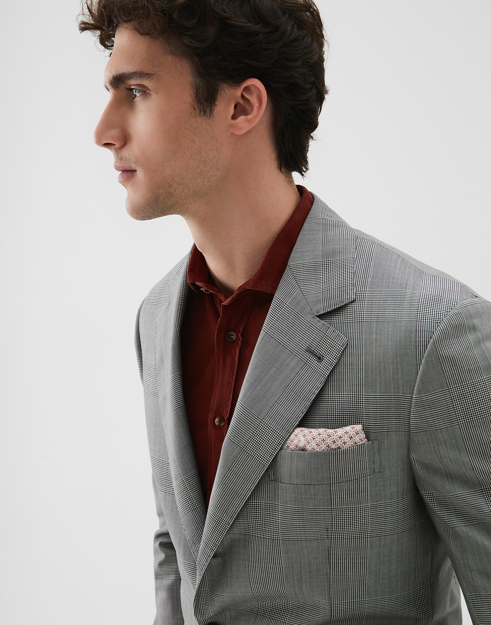 Single Breasted Blazer Grey Man 3 - Brunello Cucinelli