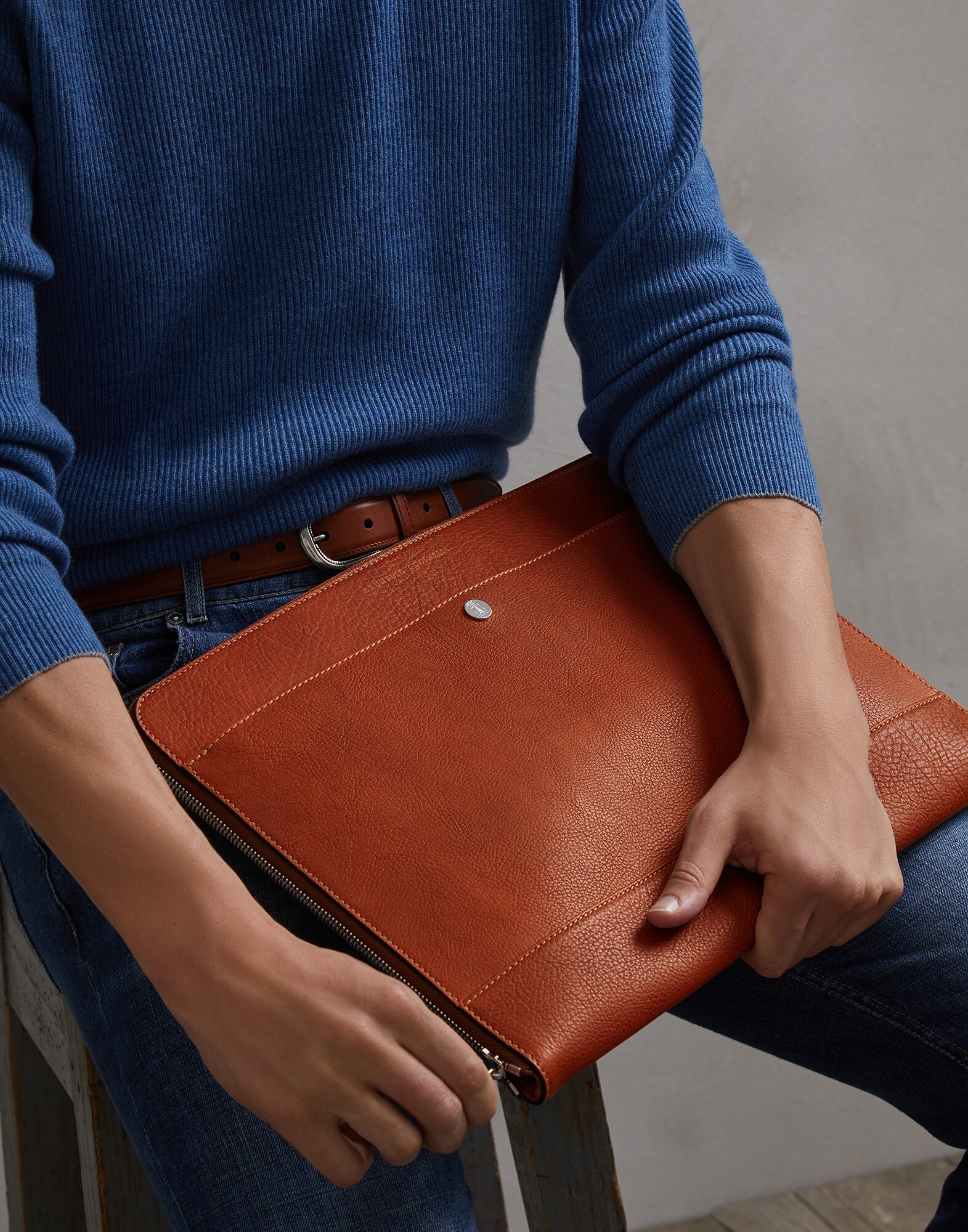 Document Holder Rum Man 3 - Brunello Cucinelli