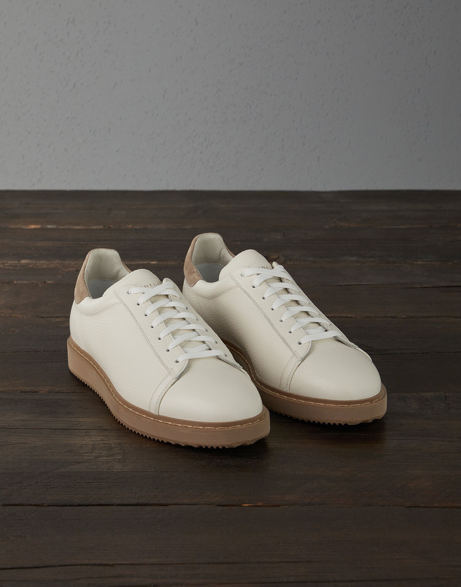 Calfskin sneakers Panama Man - Brunello Cucinelli