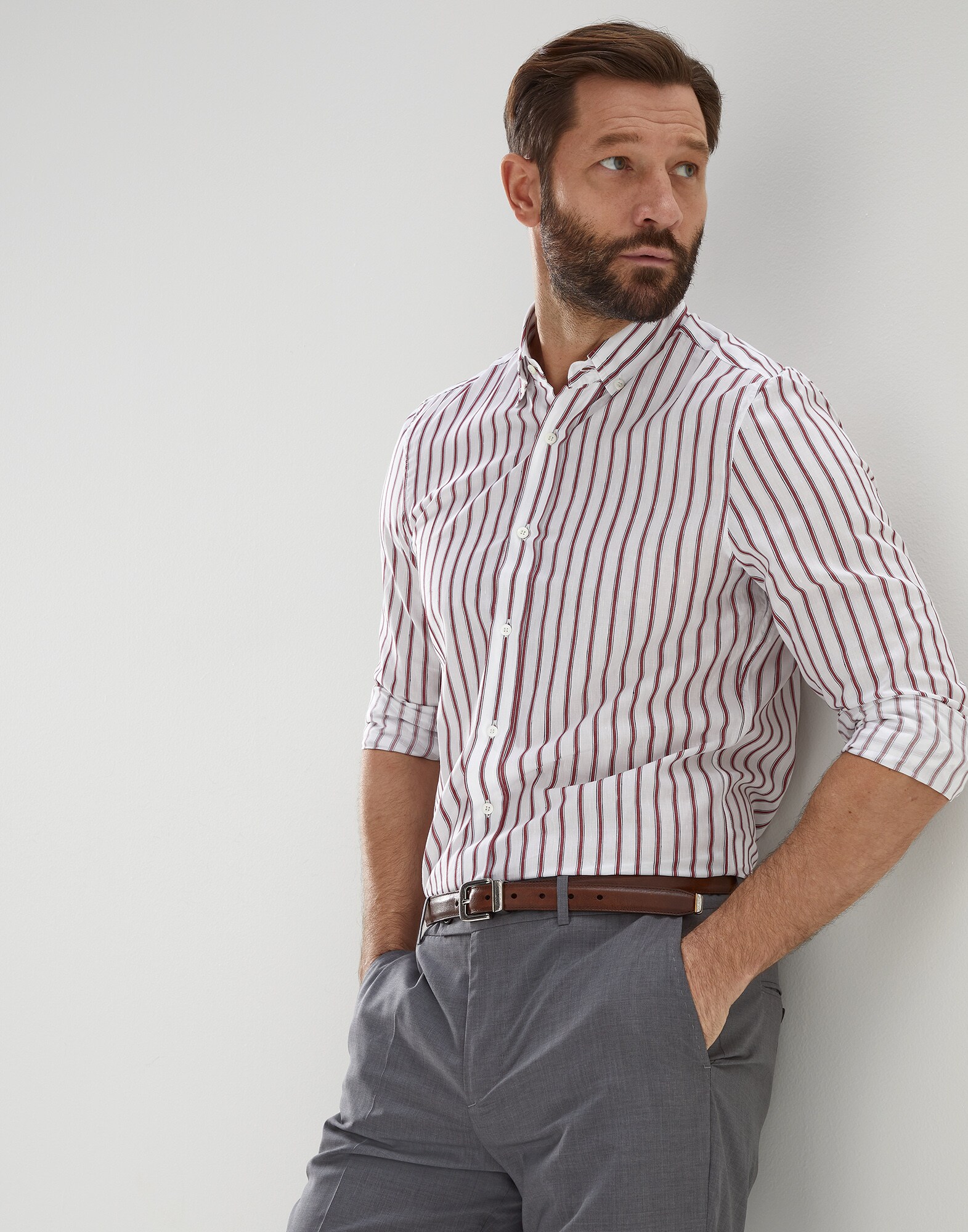 Chemise en chambray Blanc Homme - Brunello Cucinelli