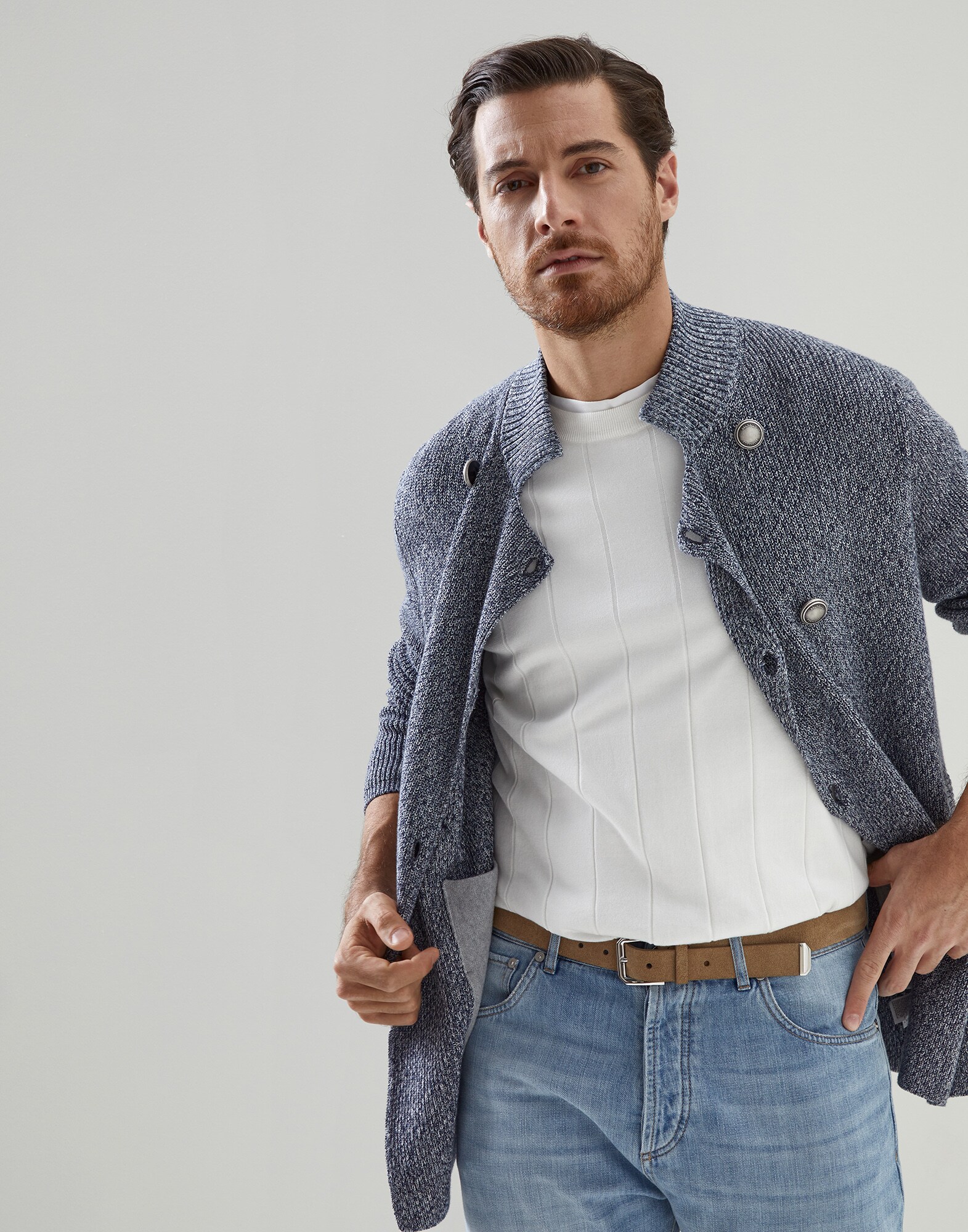Button-front Cardigan - Editorial view