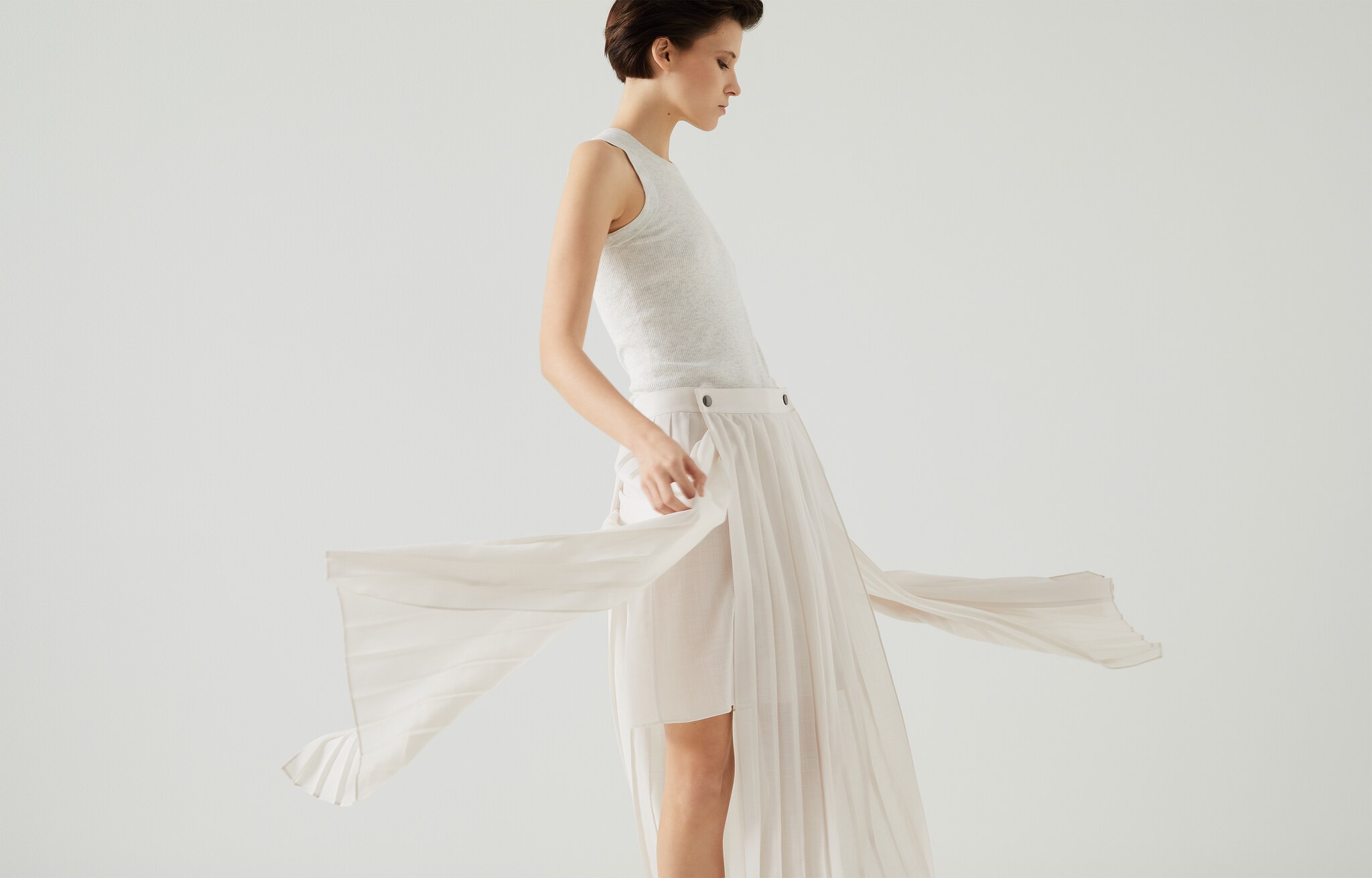 Jupe en laine Neige Femme - Brunello Cucinelli