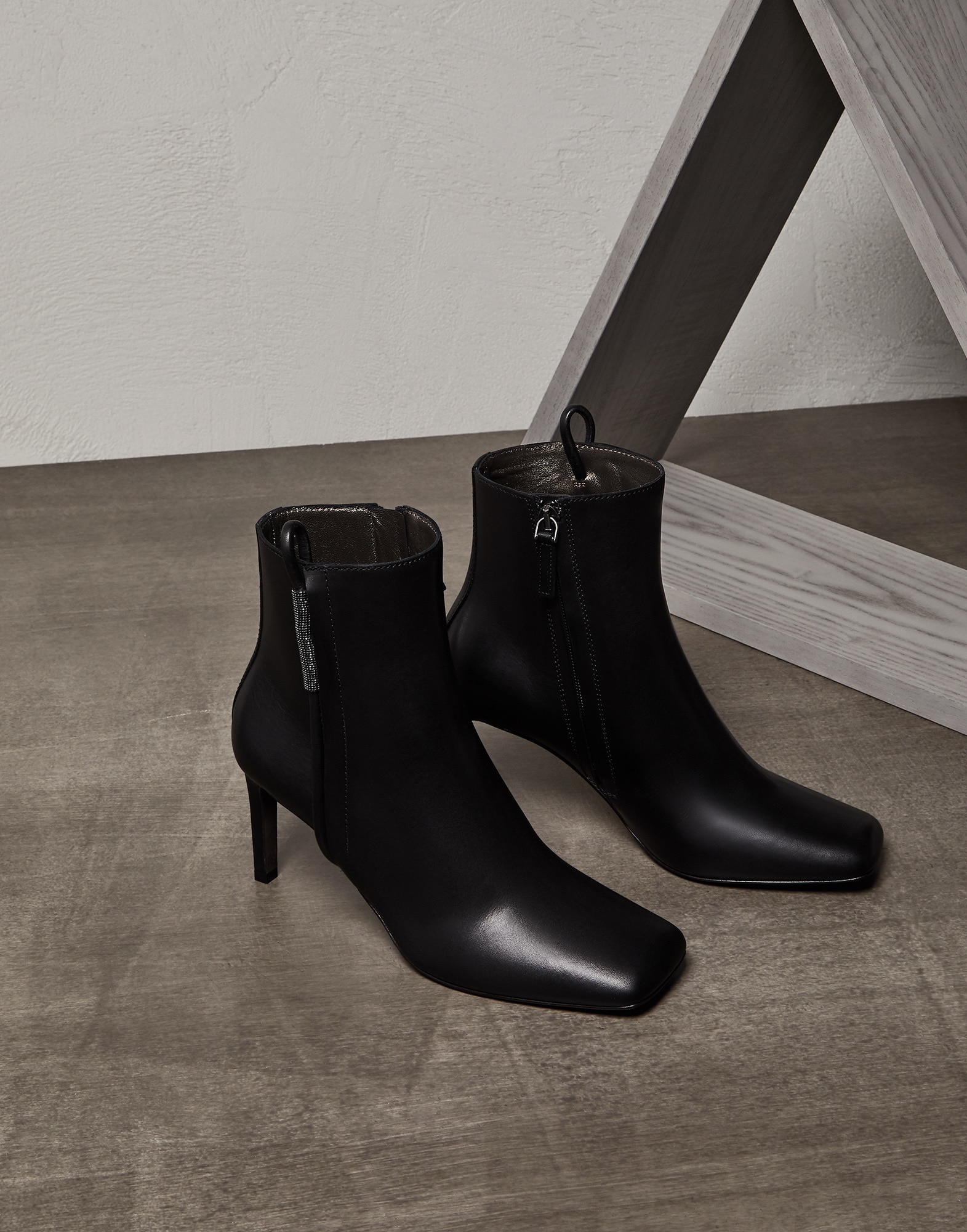 Calfskin ankle boots Black Woman - Brunello Cucinelli