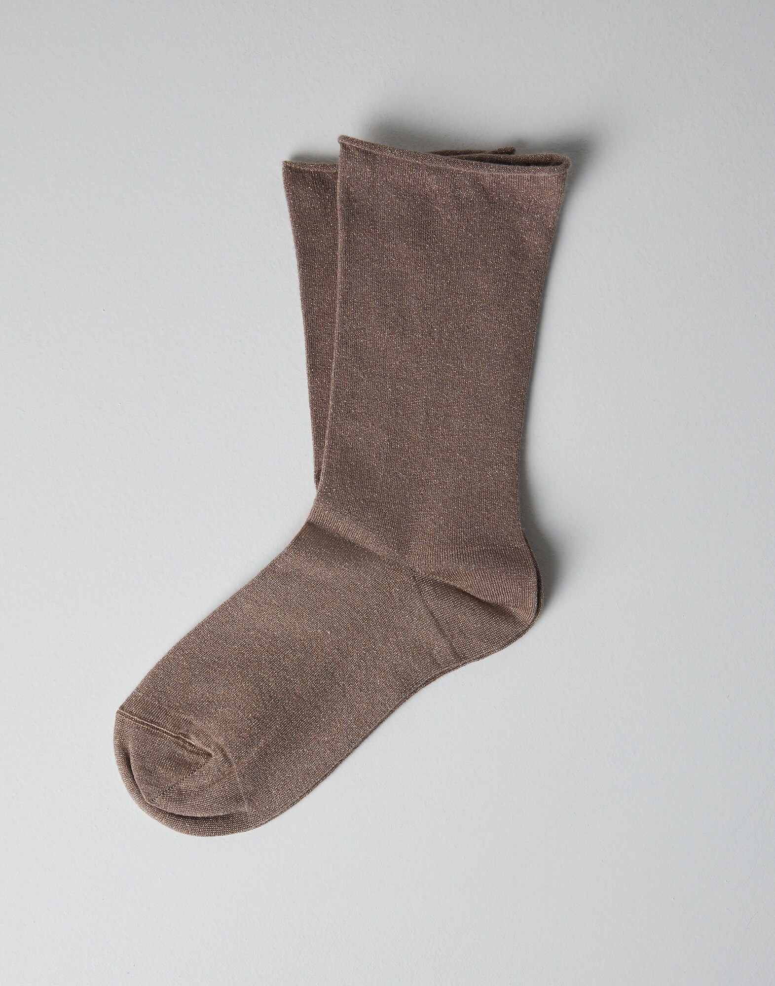 Brunello Cucinelli Fein gestrickte Socken in Grau Damen Bekleidung Strumpfware Socken 