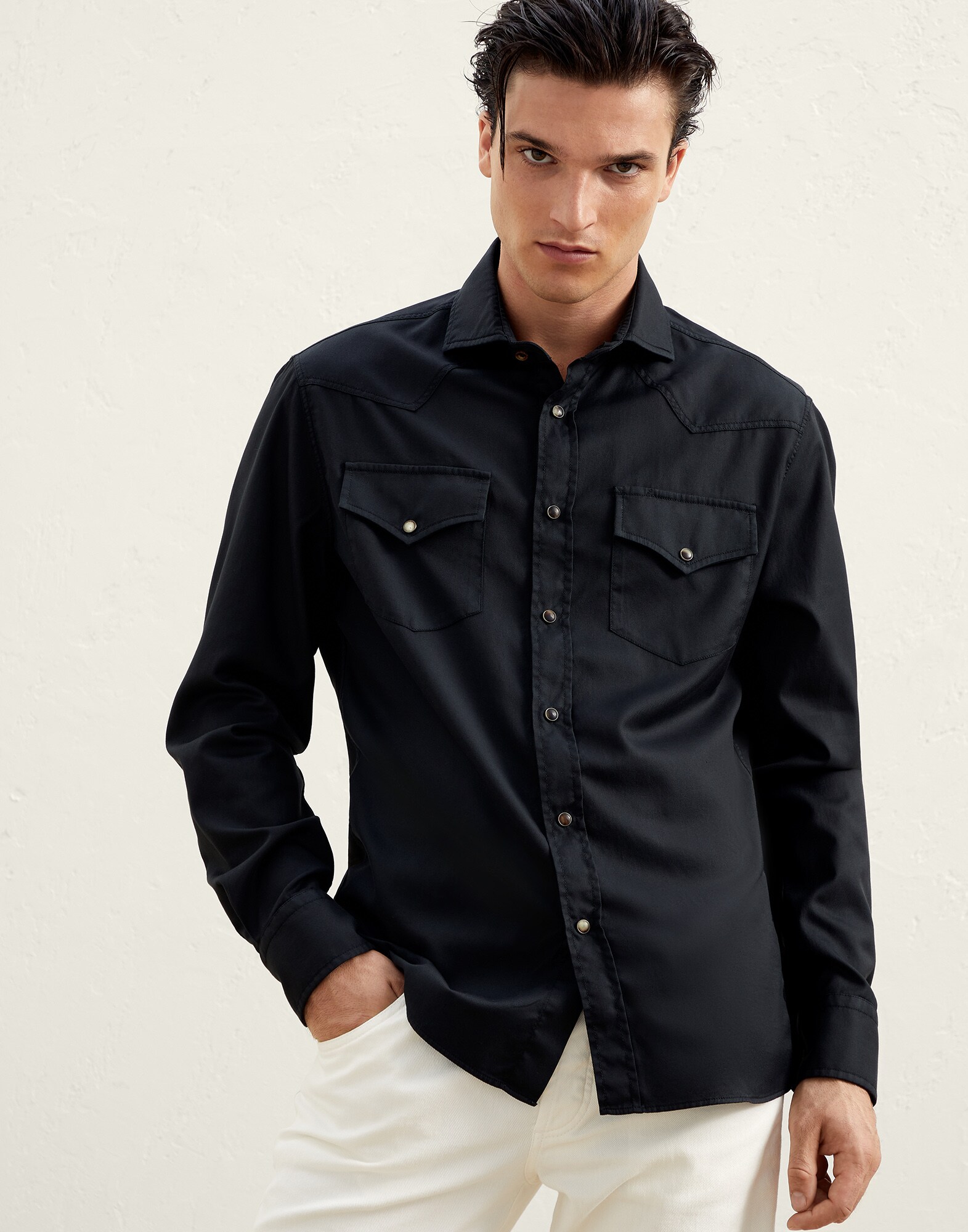 Garment-dyed shirt
