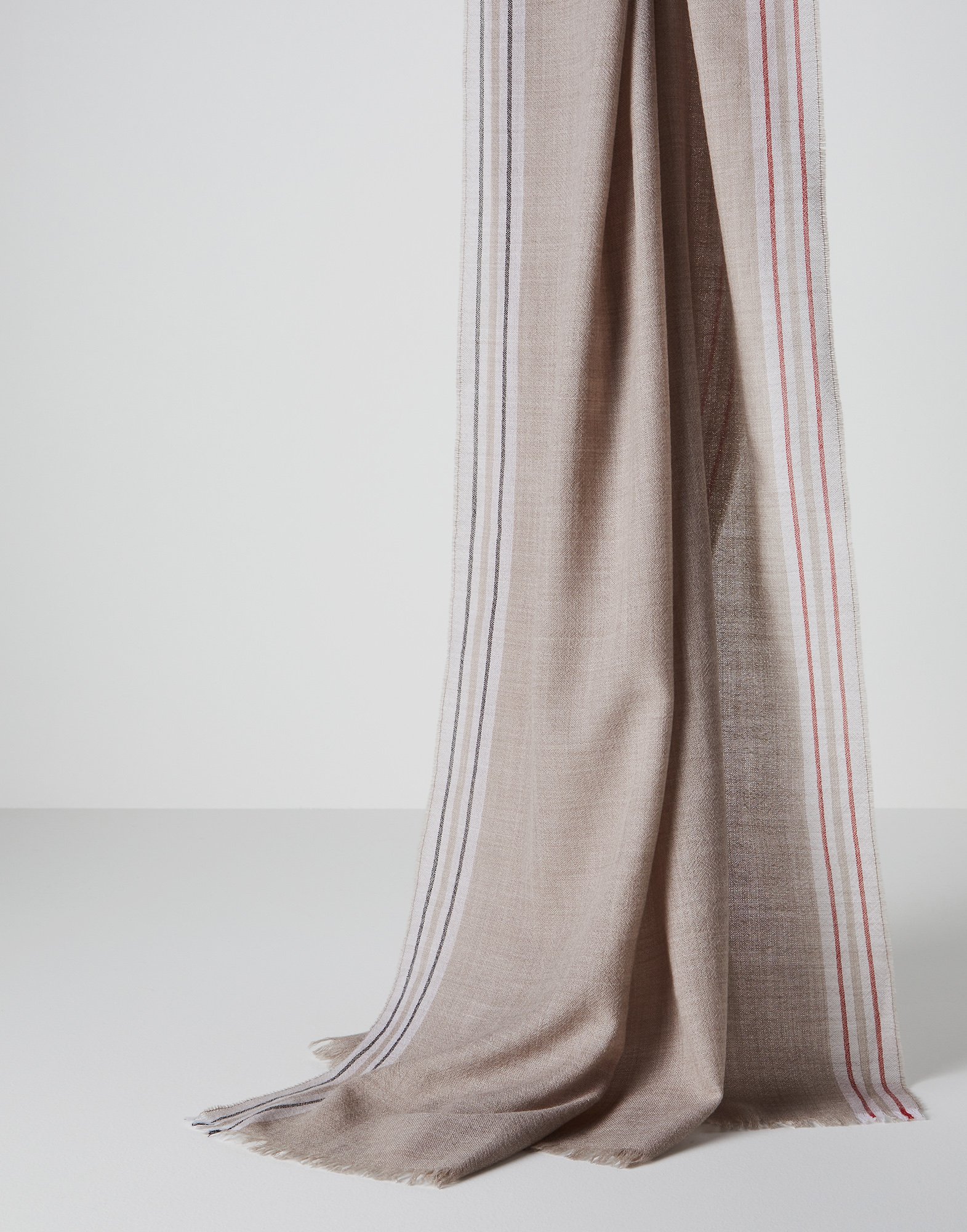 メンズ カシミア、シルク、コットン製スカーフ | Brunello Cucinelli