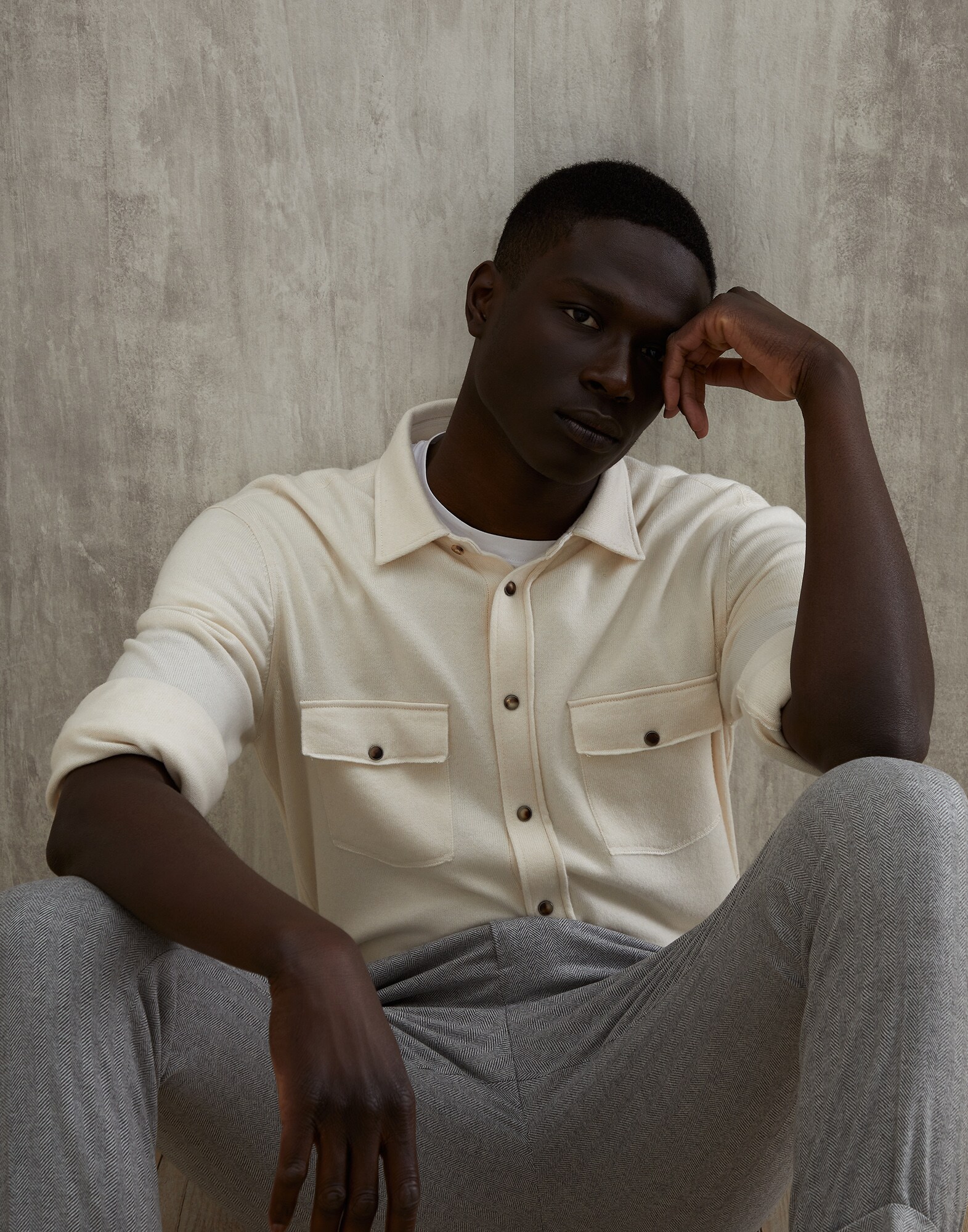 Button-front Cardigan - Editorial view