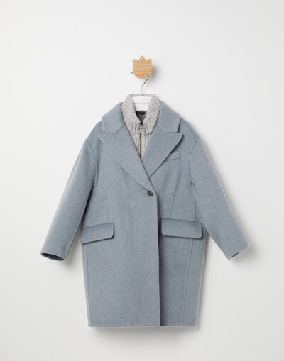 Пальто ручной работы Небесно-Голубой Девочки - Brunello Cucinelli 