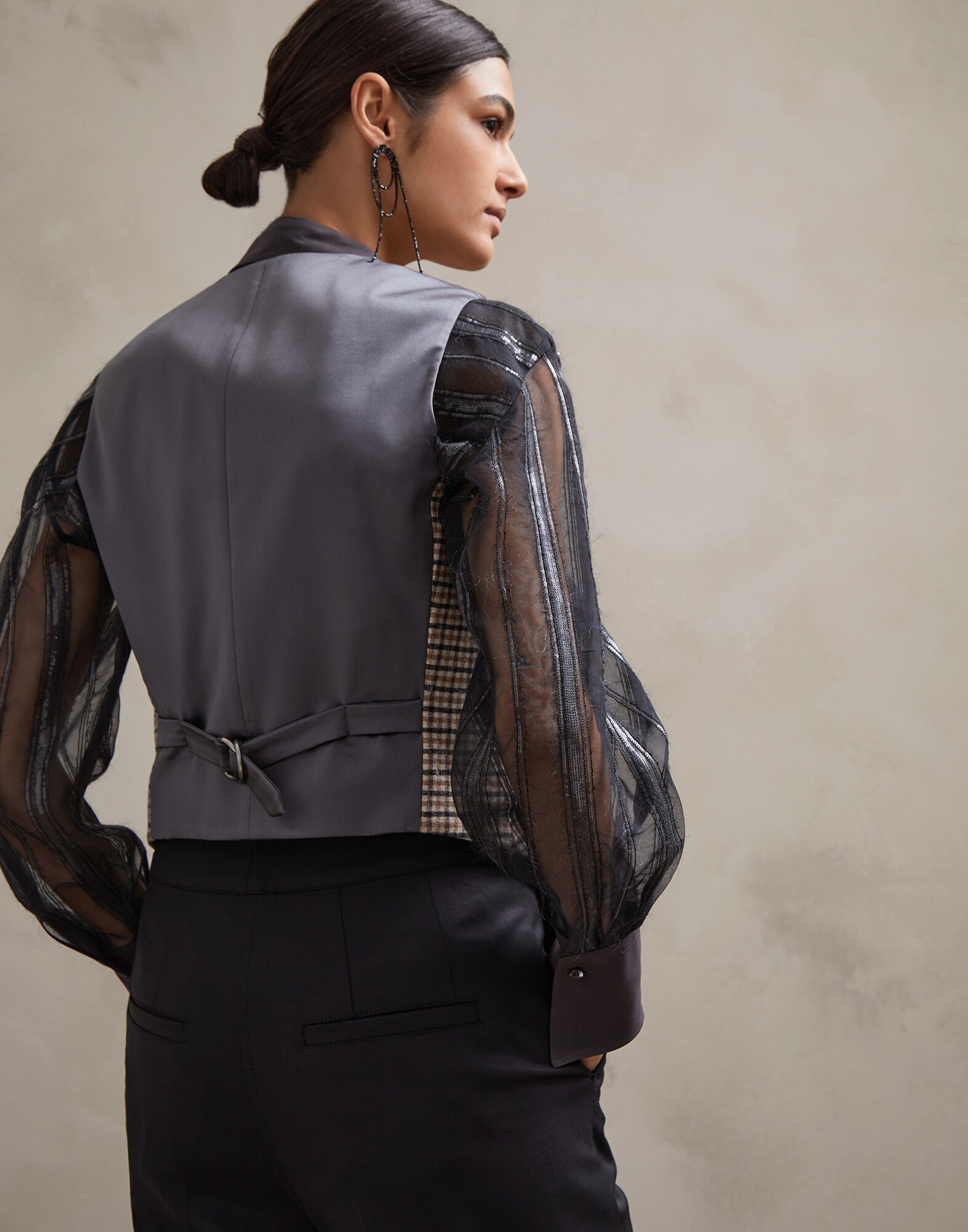 Vest Beige Woman 1 - Brunello Cucinelli