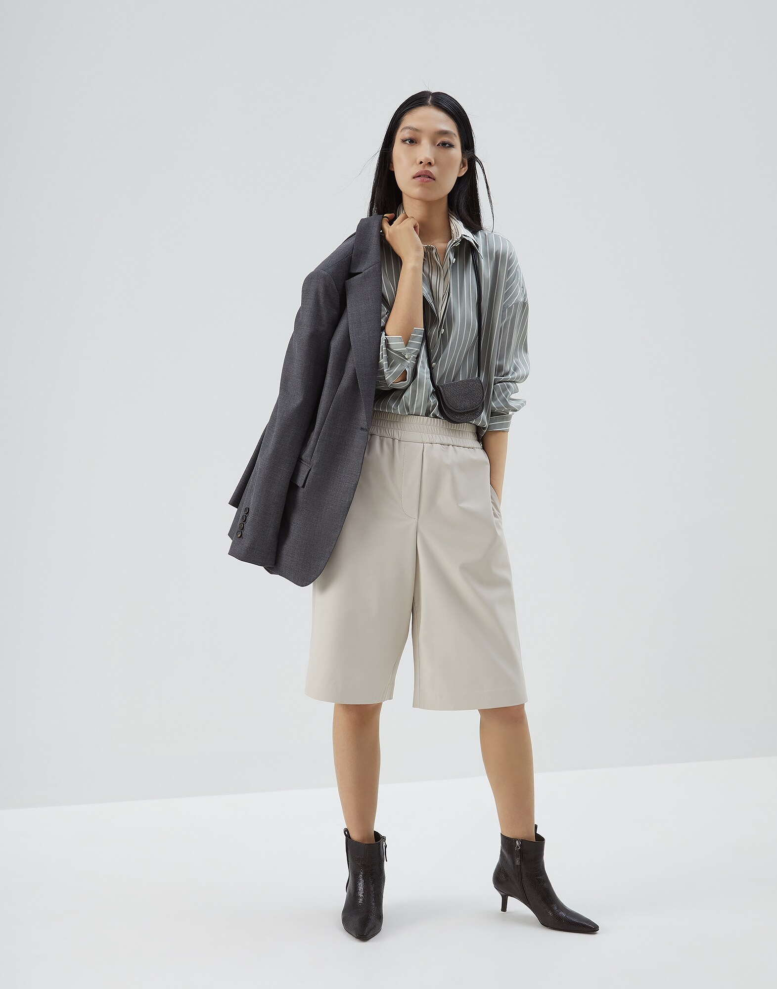 Silk Shirt Mint Green Woman 3 - Brunello Cucinelli