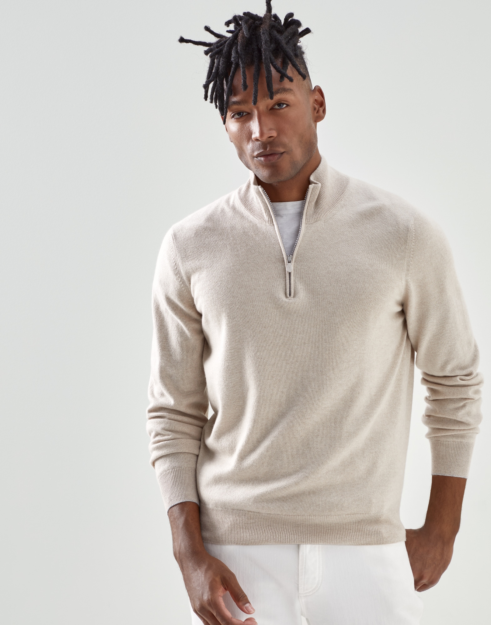 for Men Grey Mens Sweaters and knitwear Brunello Cucinelli Sweaters and knitwear Save 17% Brunello Cucinelli Cashmere Zip Cardigan in Grey 