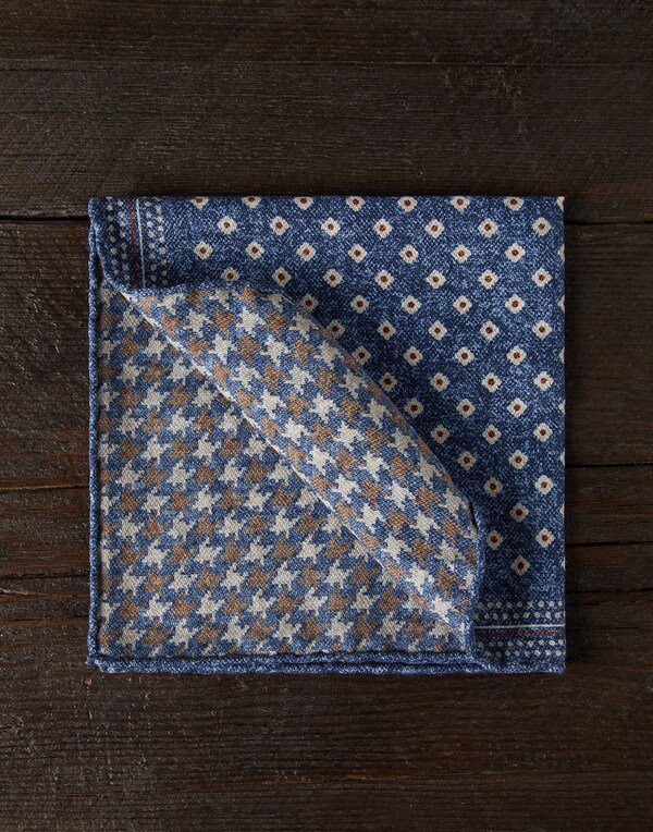 Двусторонний платок-паше из шелка Лазурный Мужчина - Brunello Cucinelli 