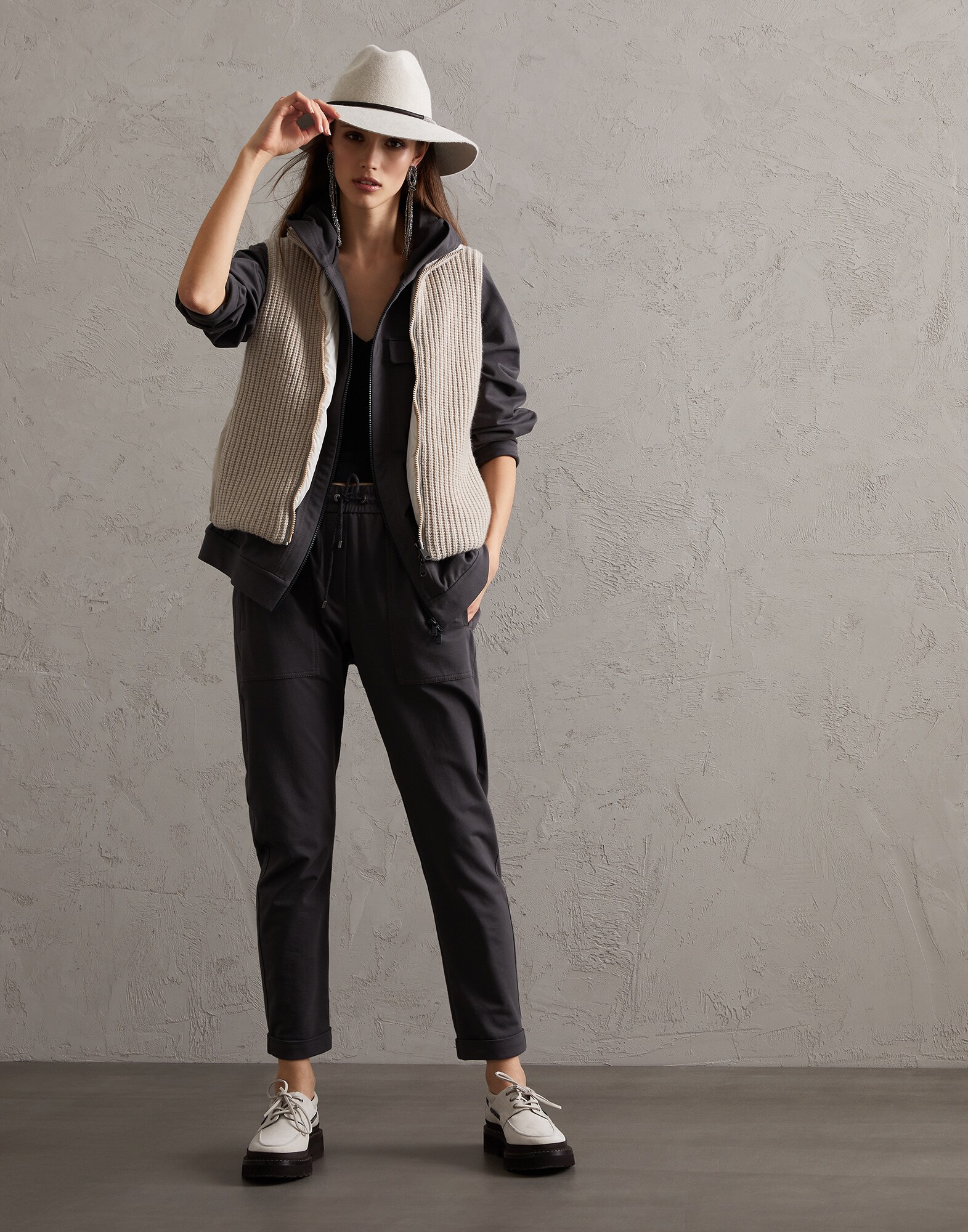 Plumífero de Punto - Vista look completo