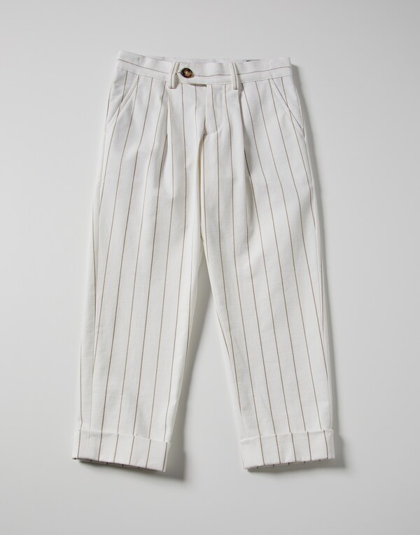 Gabardine trousers White Boy - Brunello Cucinelli 