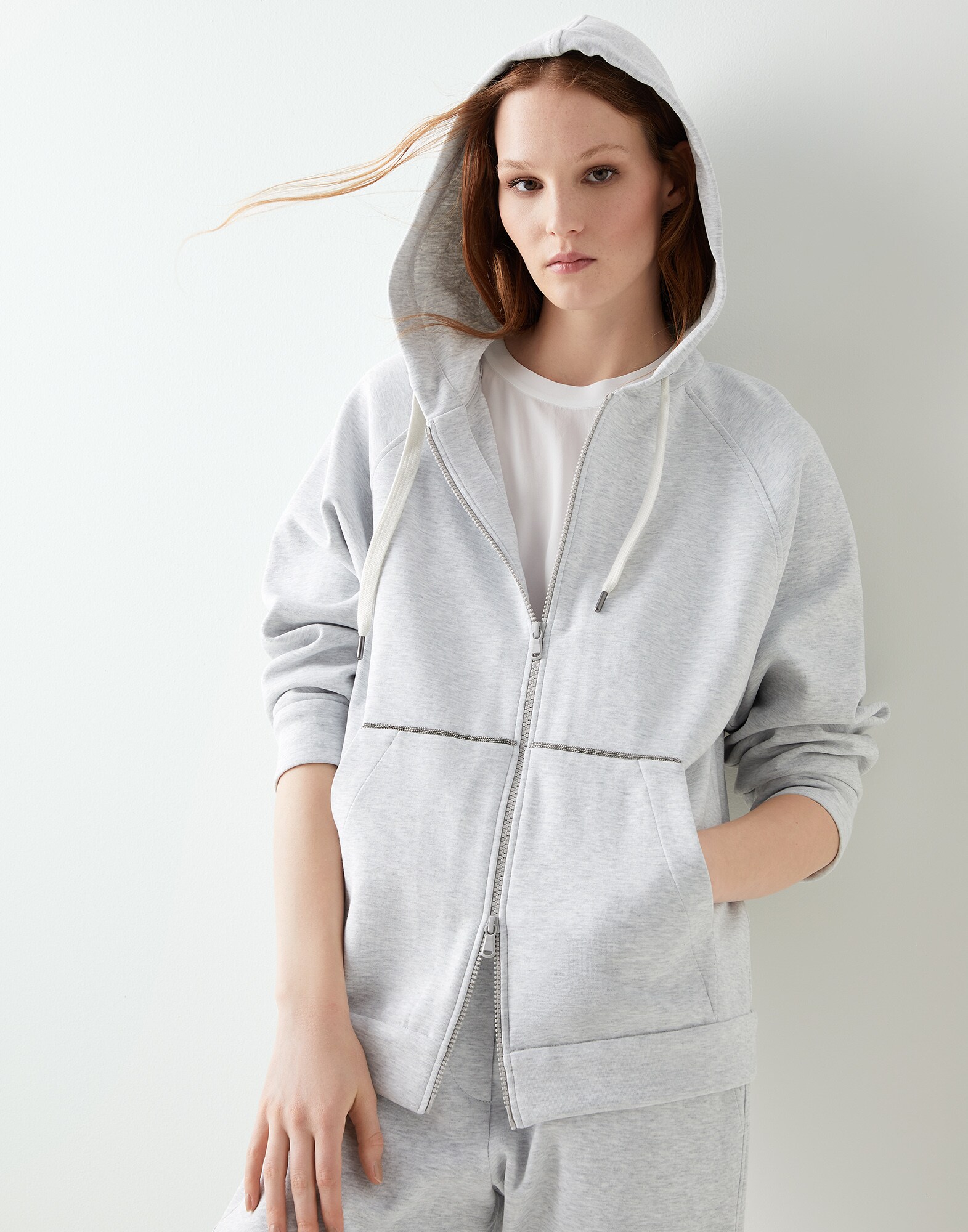 Sudadera con Monile Plata Mujer - Brunello Cucinelli