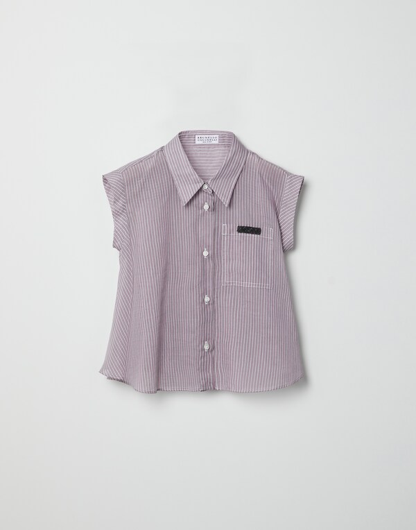 Organza shirt Lilac Girl - Brunello Cucinelli