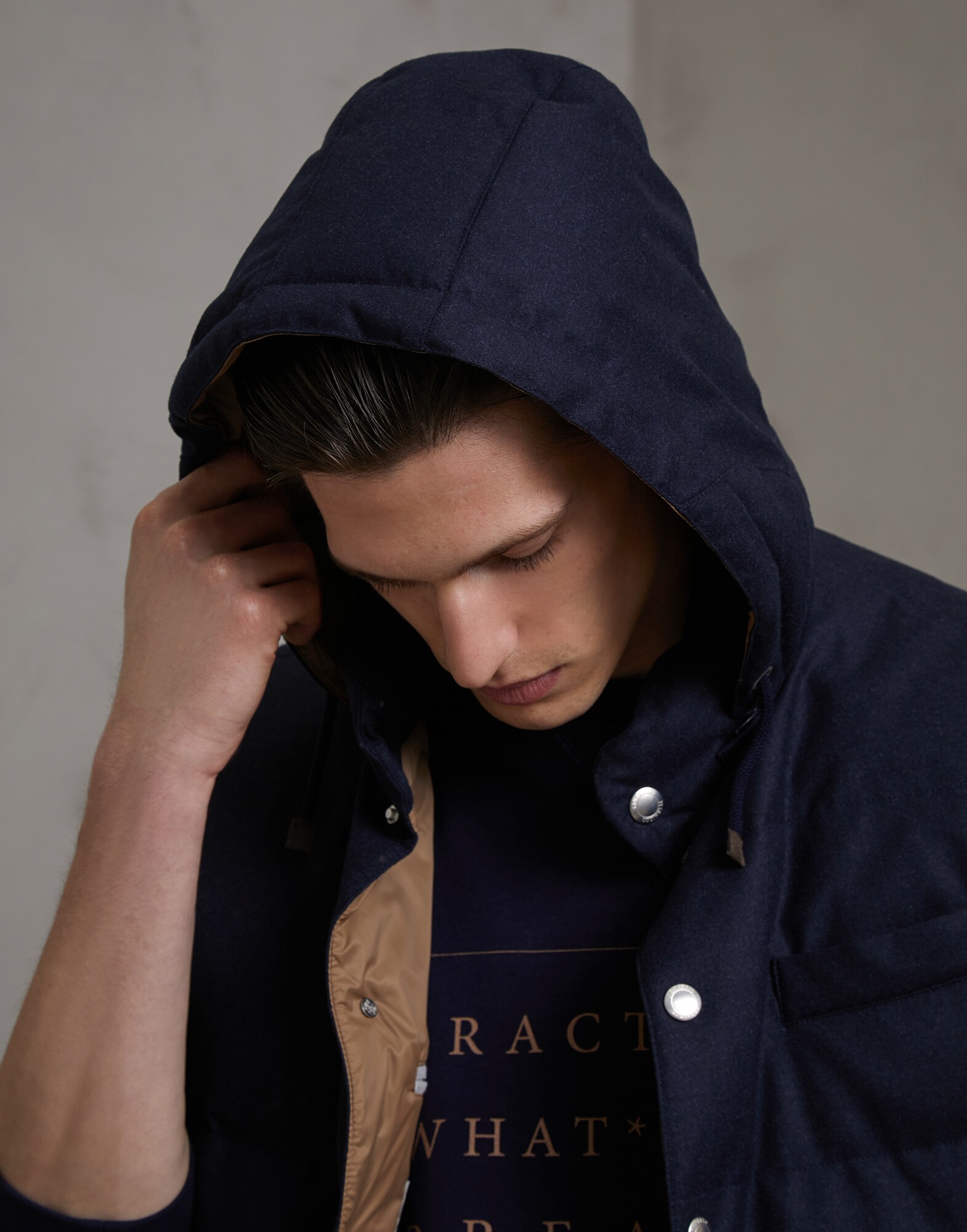 Down Sleeveless Jacket Navy Blue Man 2 - Brunello Cucinelli