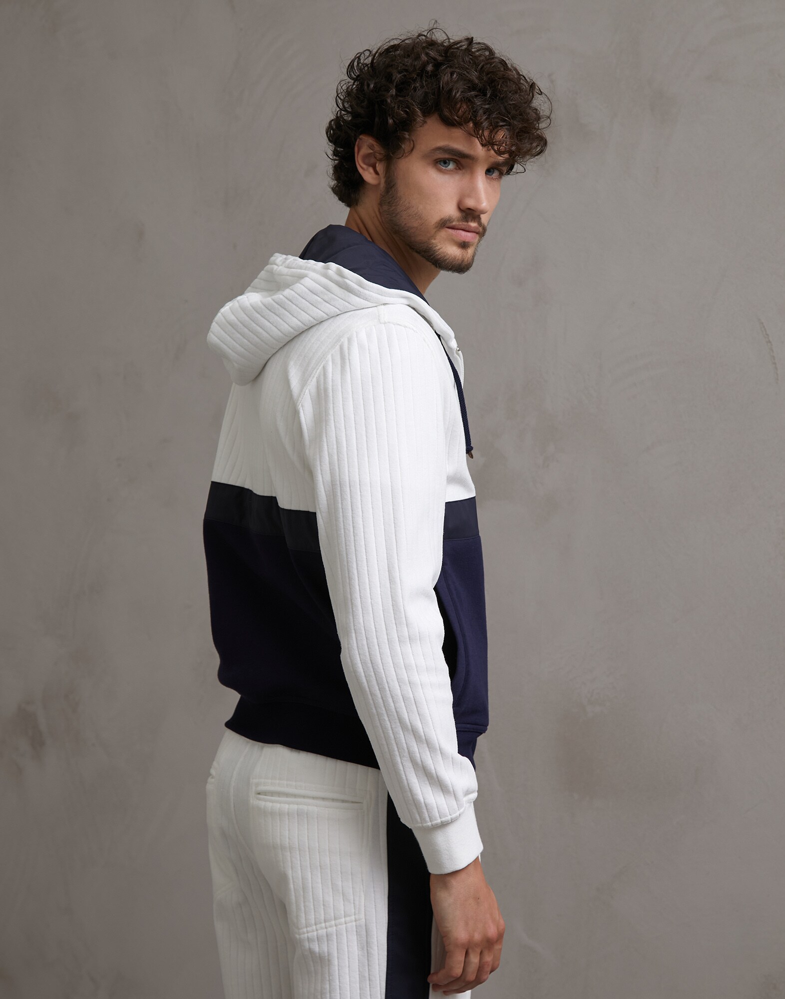 Sudadera Blanco Crudo Hombre 1 - Brunello Cucinelli