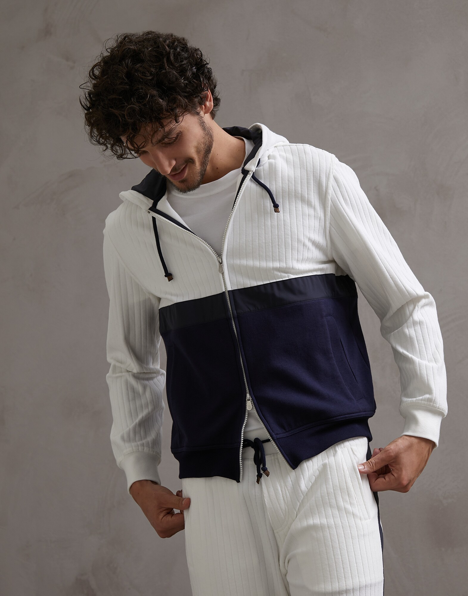 Sudadera Blanco Crudo Hombre 0 - Brunello Cucinelli