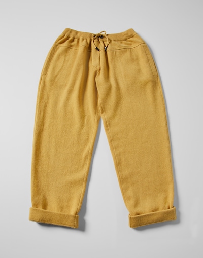 Cashmere knit trousers Yellow Girl - Brunello Cucinelli 