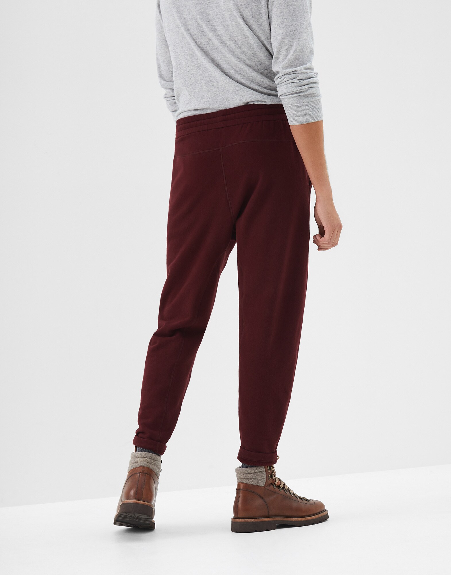 Sweatpants Amaranth Red Man 1 - Brunello Cucinelli