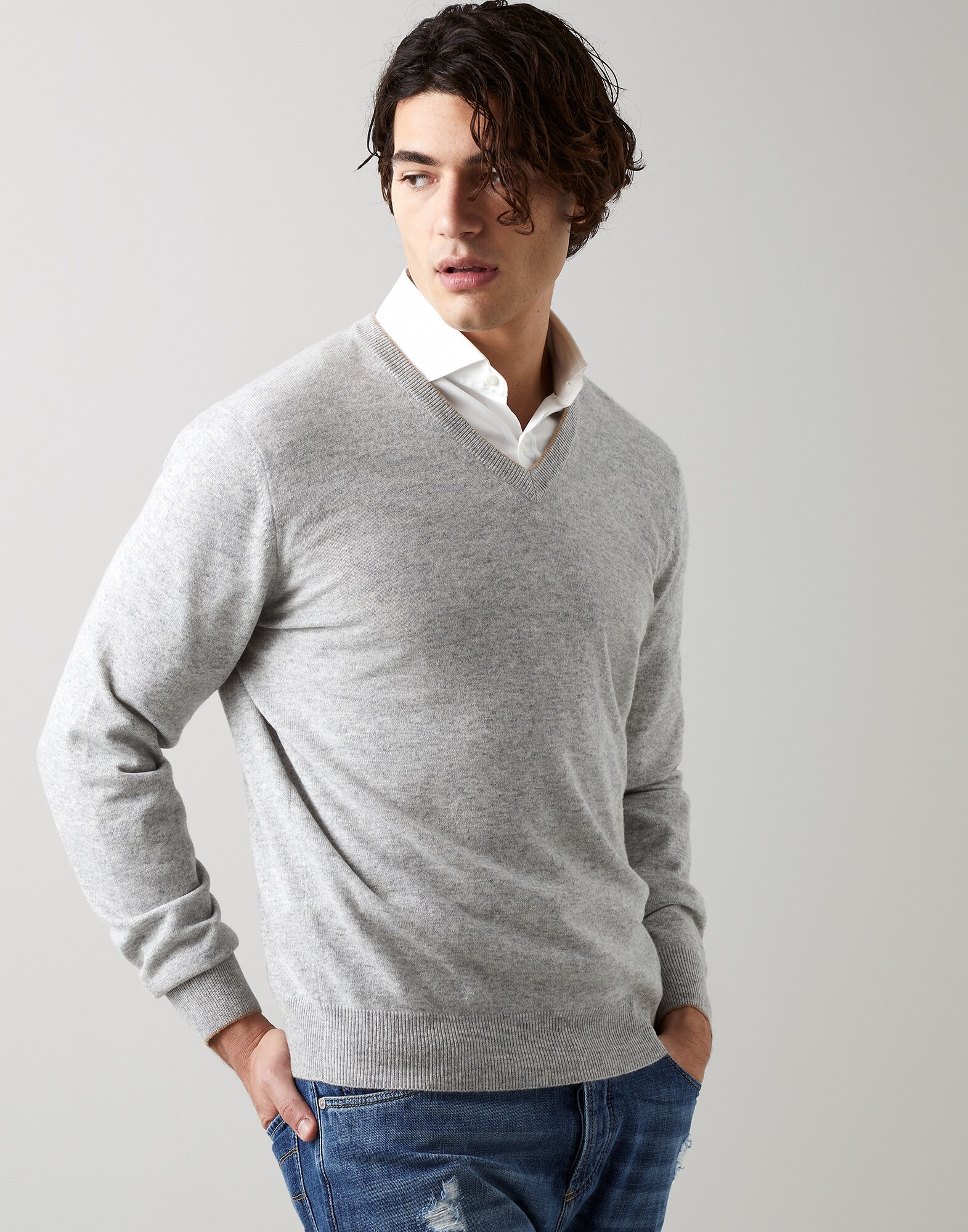 Pull en cachemire Galet Homme - Brunello Cucinelli