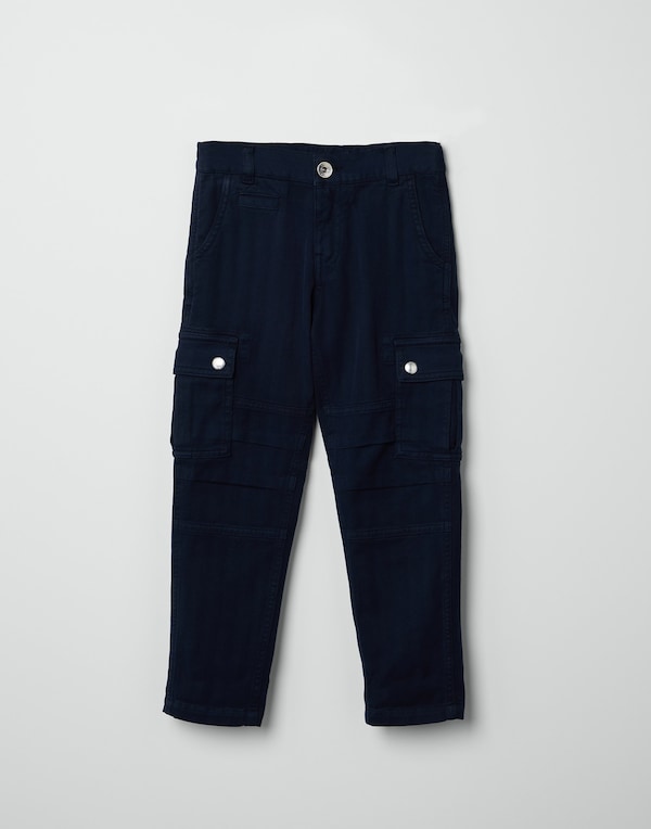 Cargo trousers Navy Blue Boy - Brunello Cucinelli
