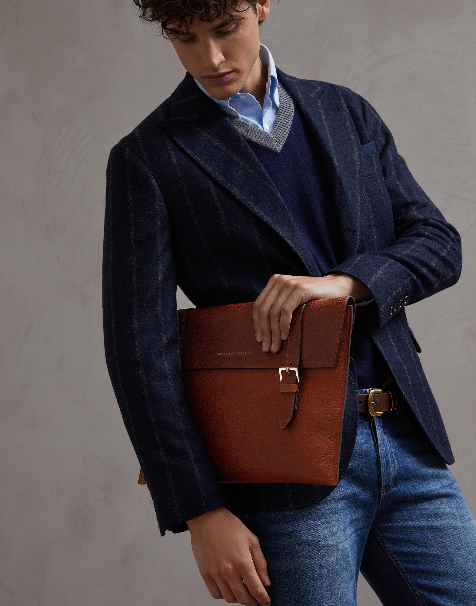 Document Holder Cognac Man 3 - Brunello Cucinelli