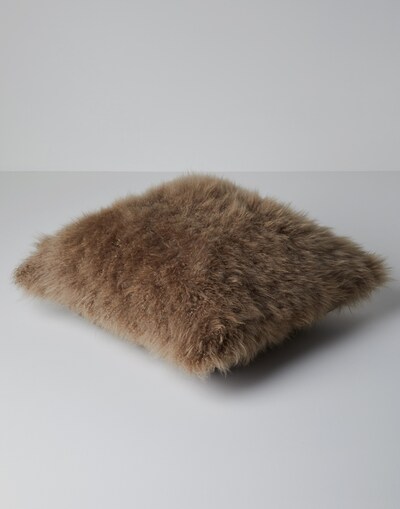 Shearling cushion Brown Lifestyle - Brunello Cucinelli 