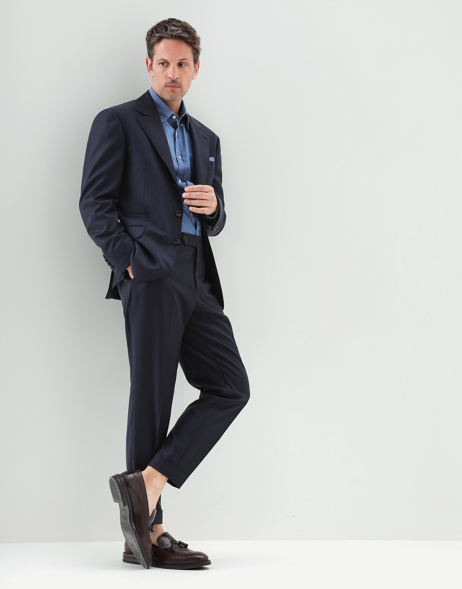 Trousers Navy Blue Man 3 - Brunello Cucinelli