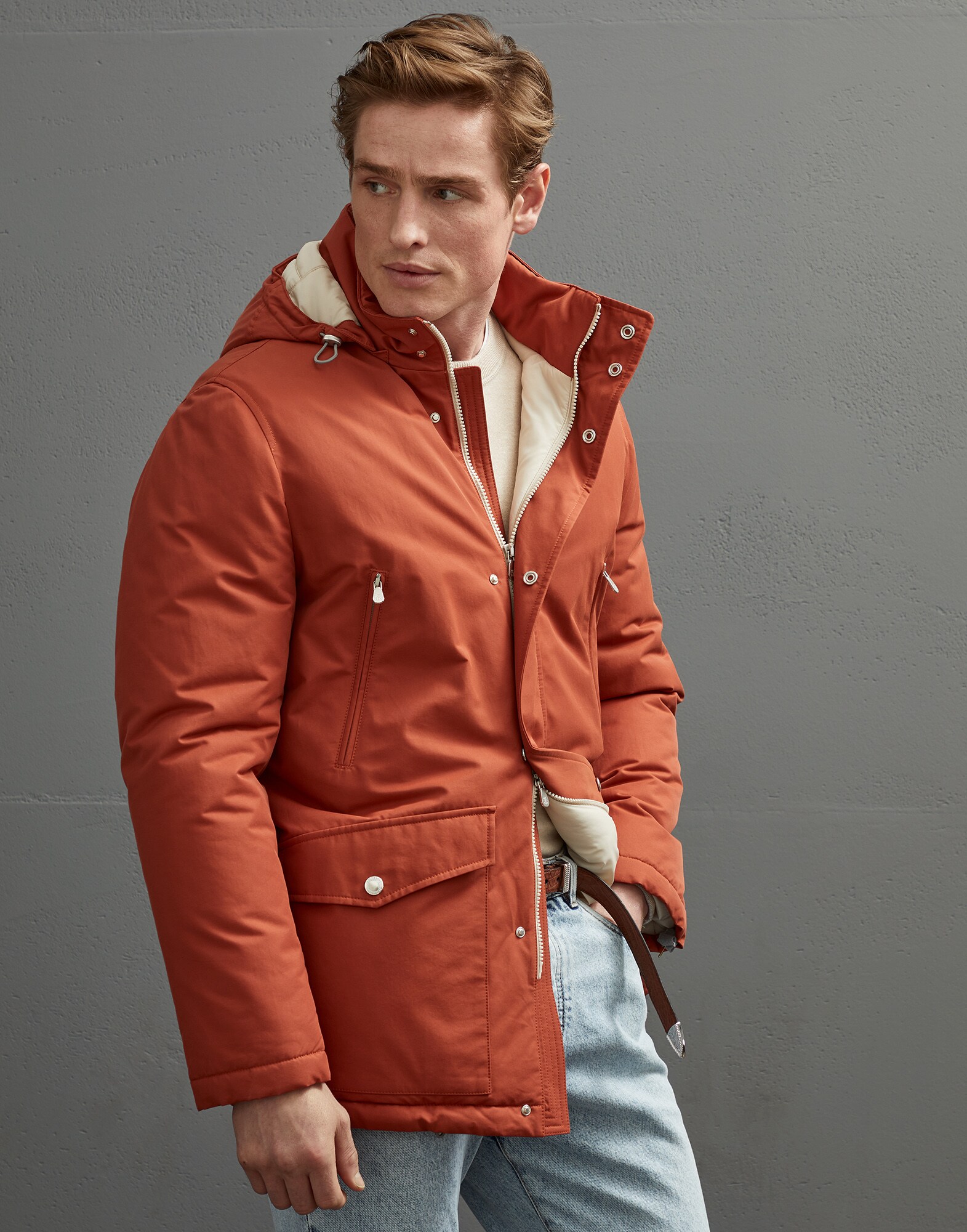 Wasserabweisender Parka Karotte Herren - Brunello Cucinelli