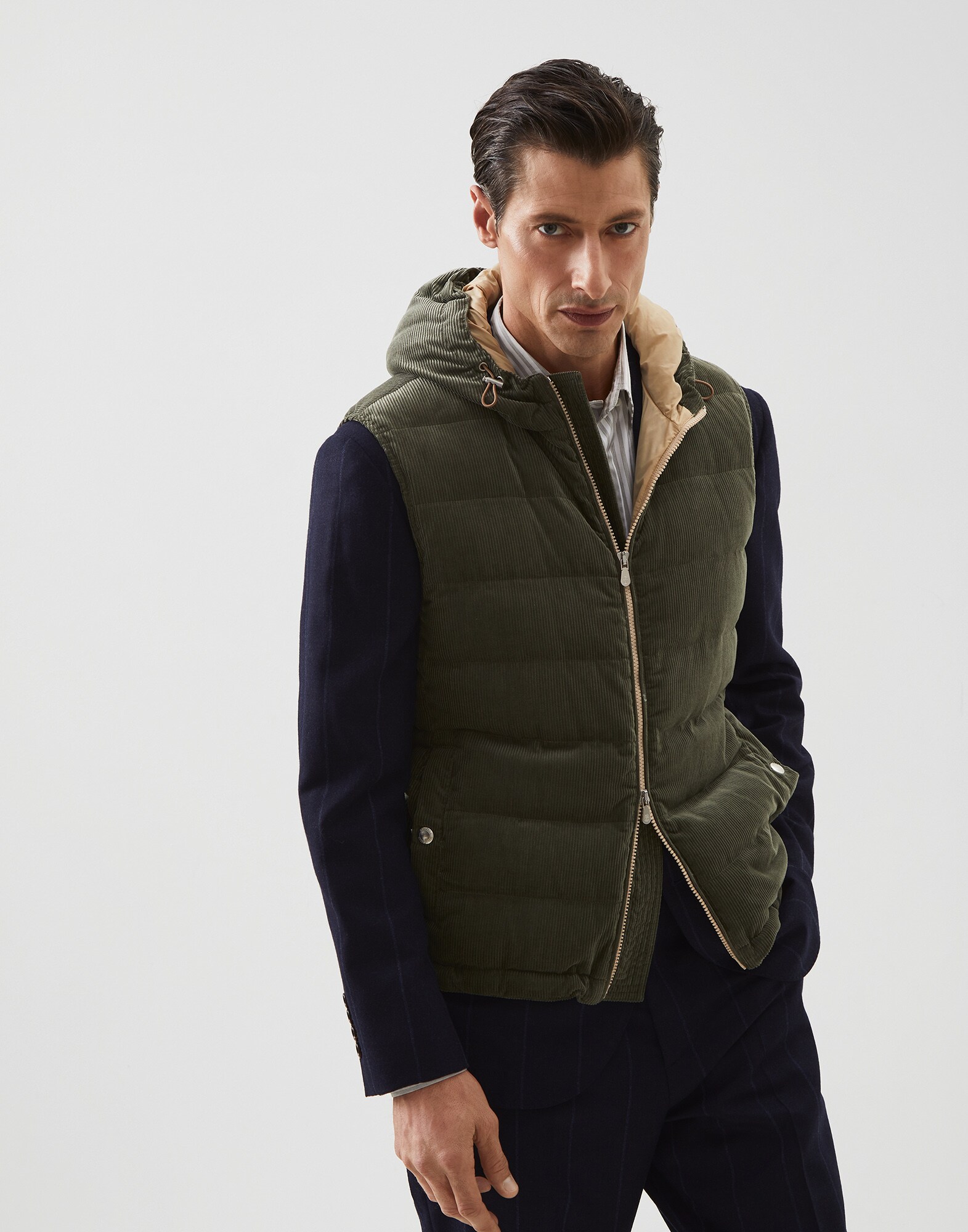 Down Sleeveless Jacket - Front view