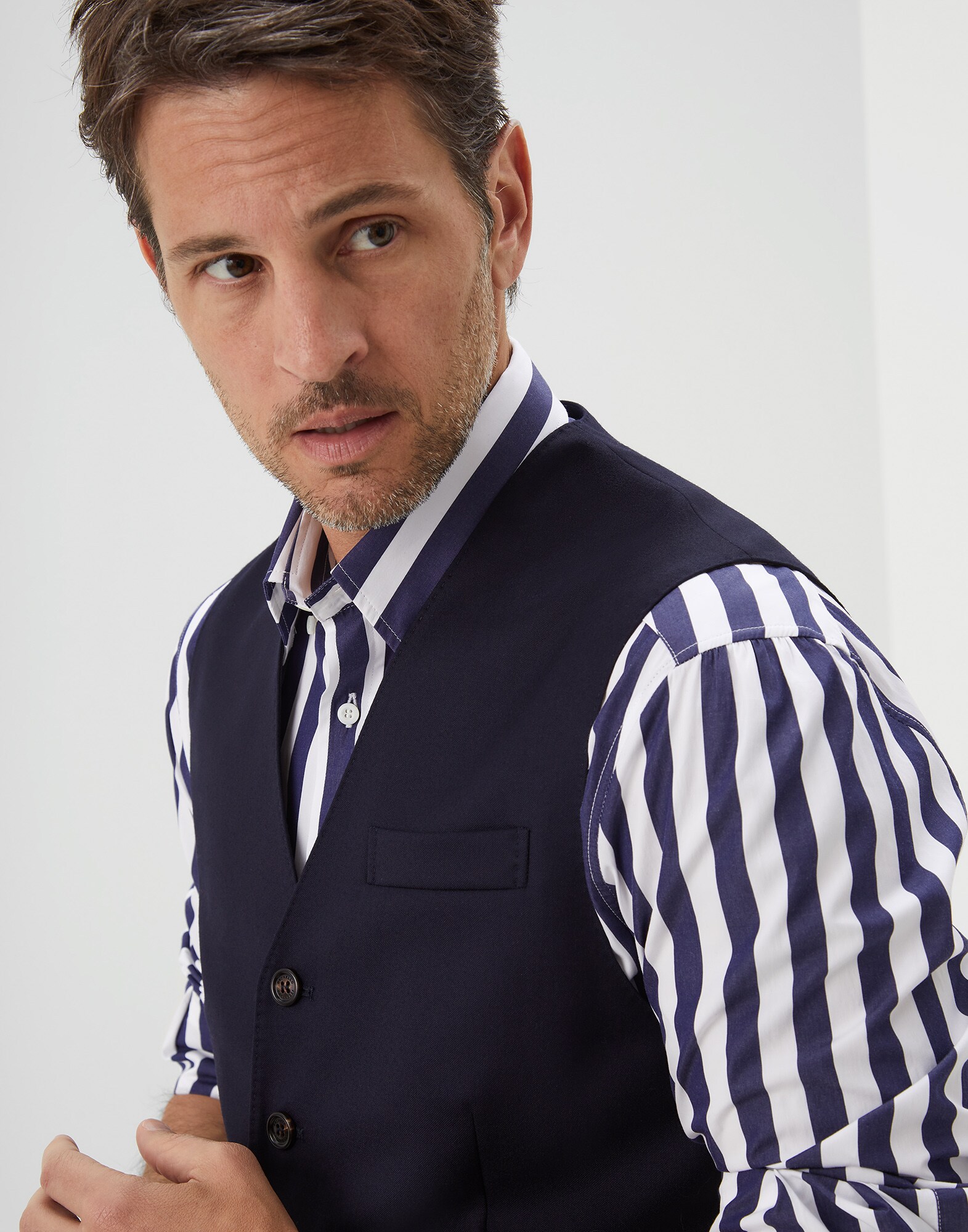 Vest Marine Blue Man 2 - Brunello Cucinelli