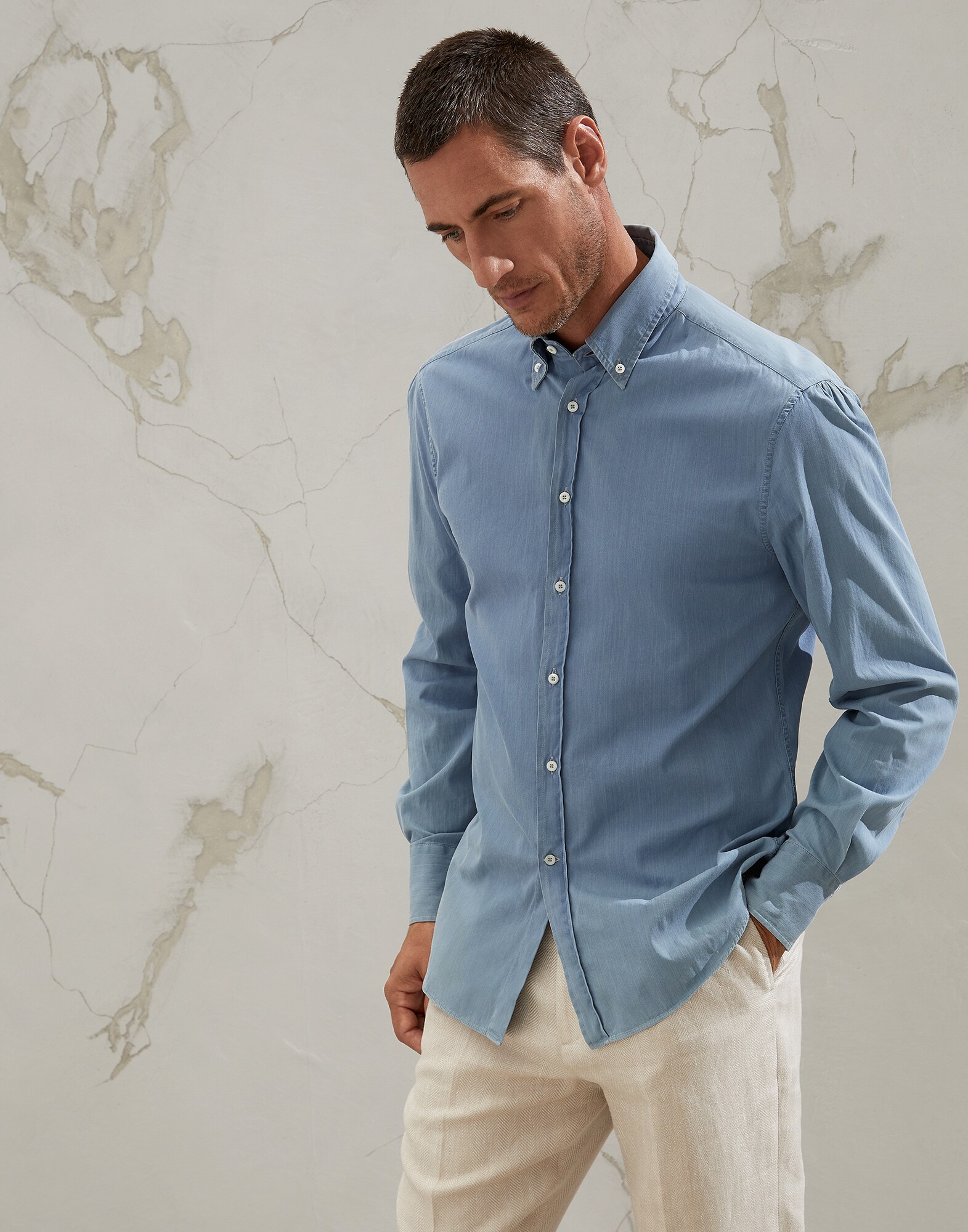 Button-Down-Hemd - Front