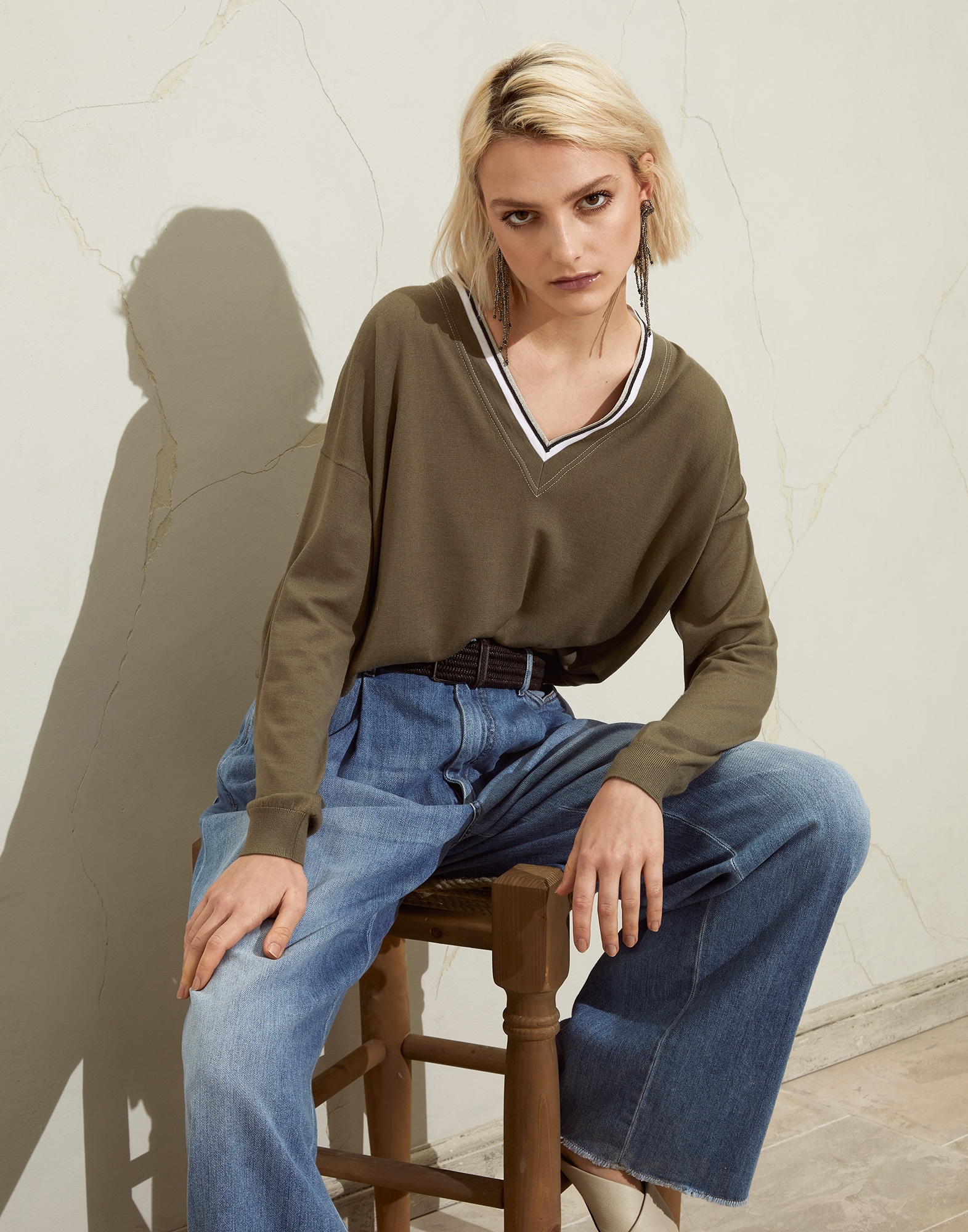 V-neck Sweater - Editorial view