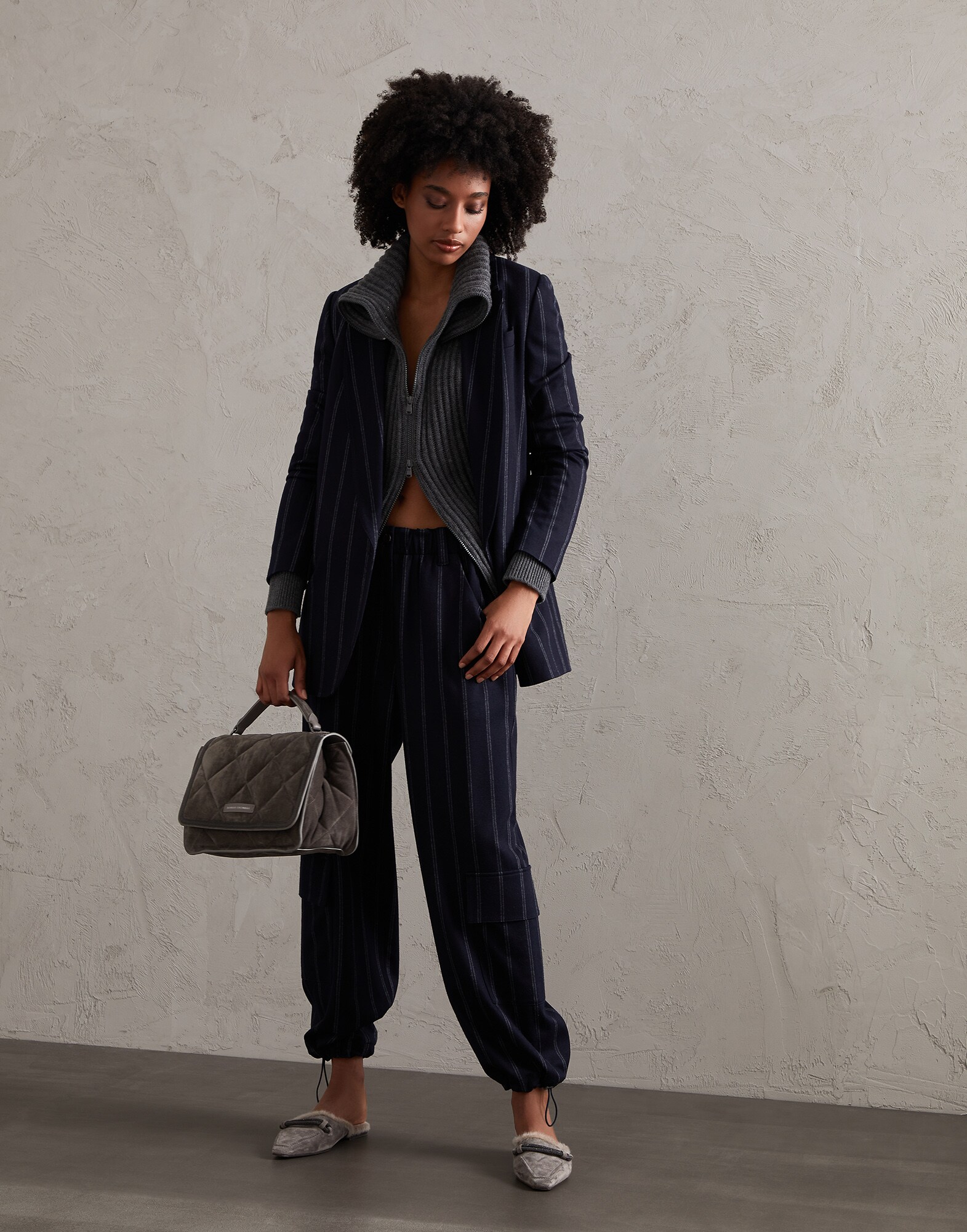 Zip-front Cardigan - Full look