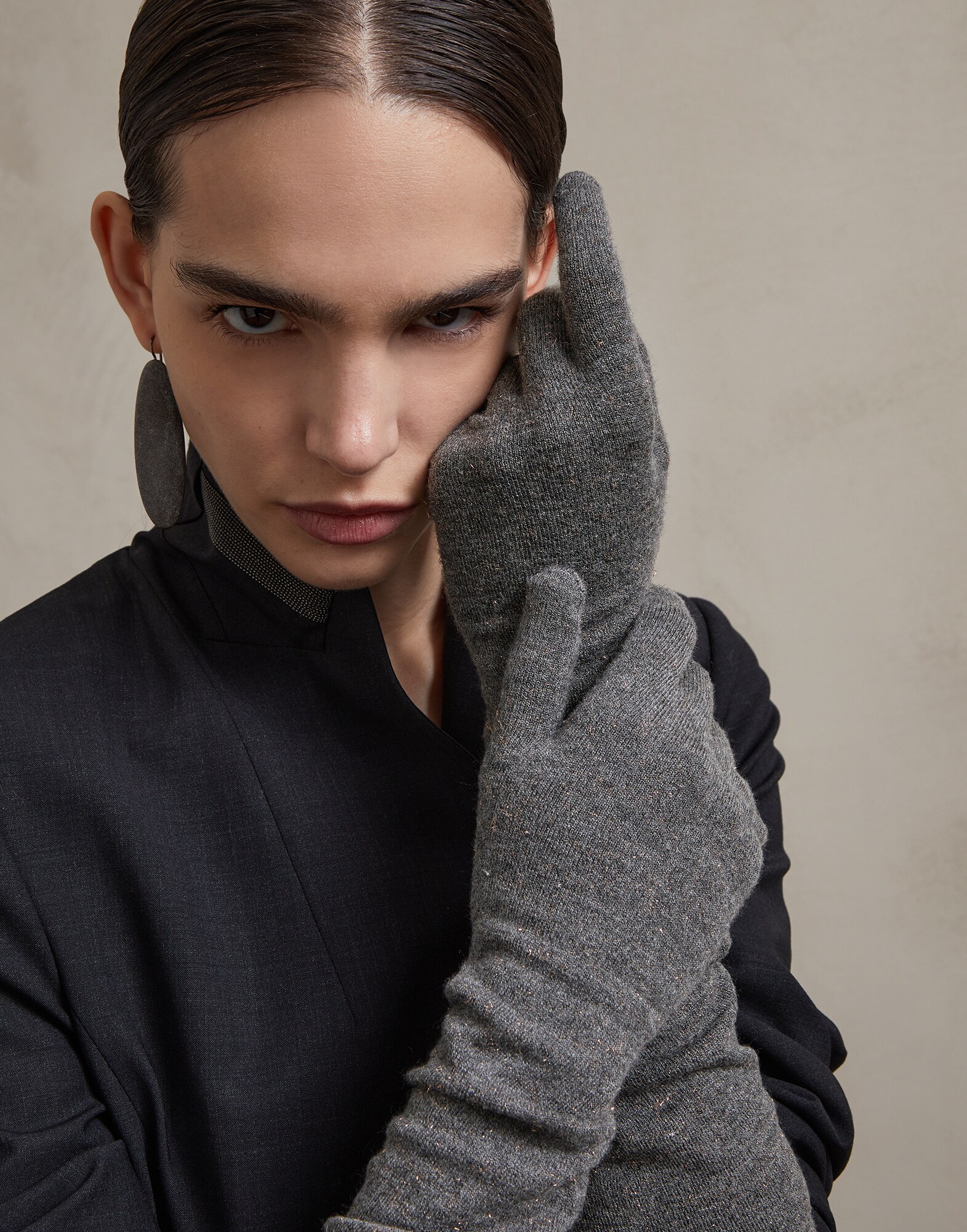 Gloves Medium Grey Woman 2 - Brunello Cucinelli