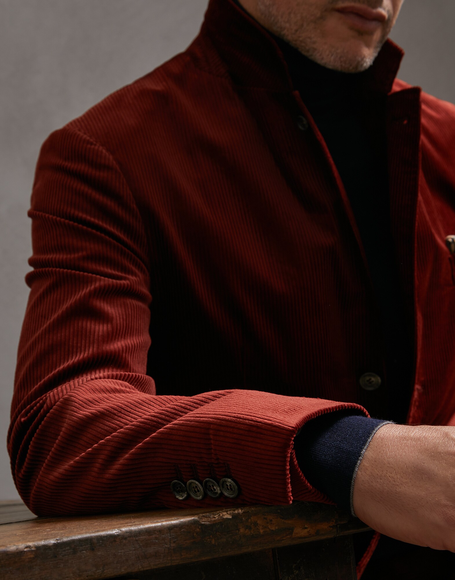 Chaqueta de Botonadura Simple Quemado Hombre 2 - Brunello Cucinelli